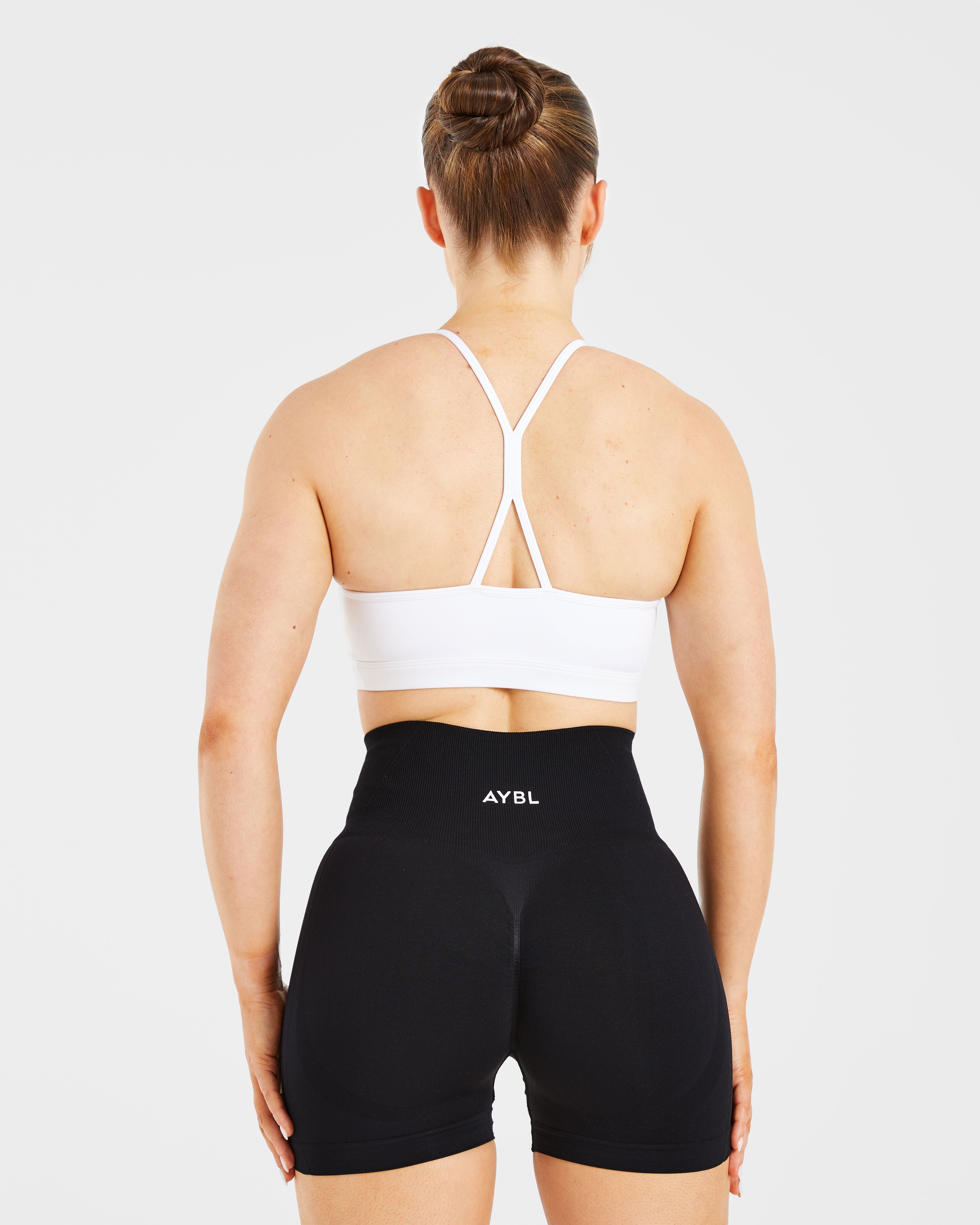 Essential Ruched Sports Bra - Wit