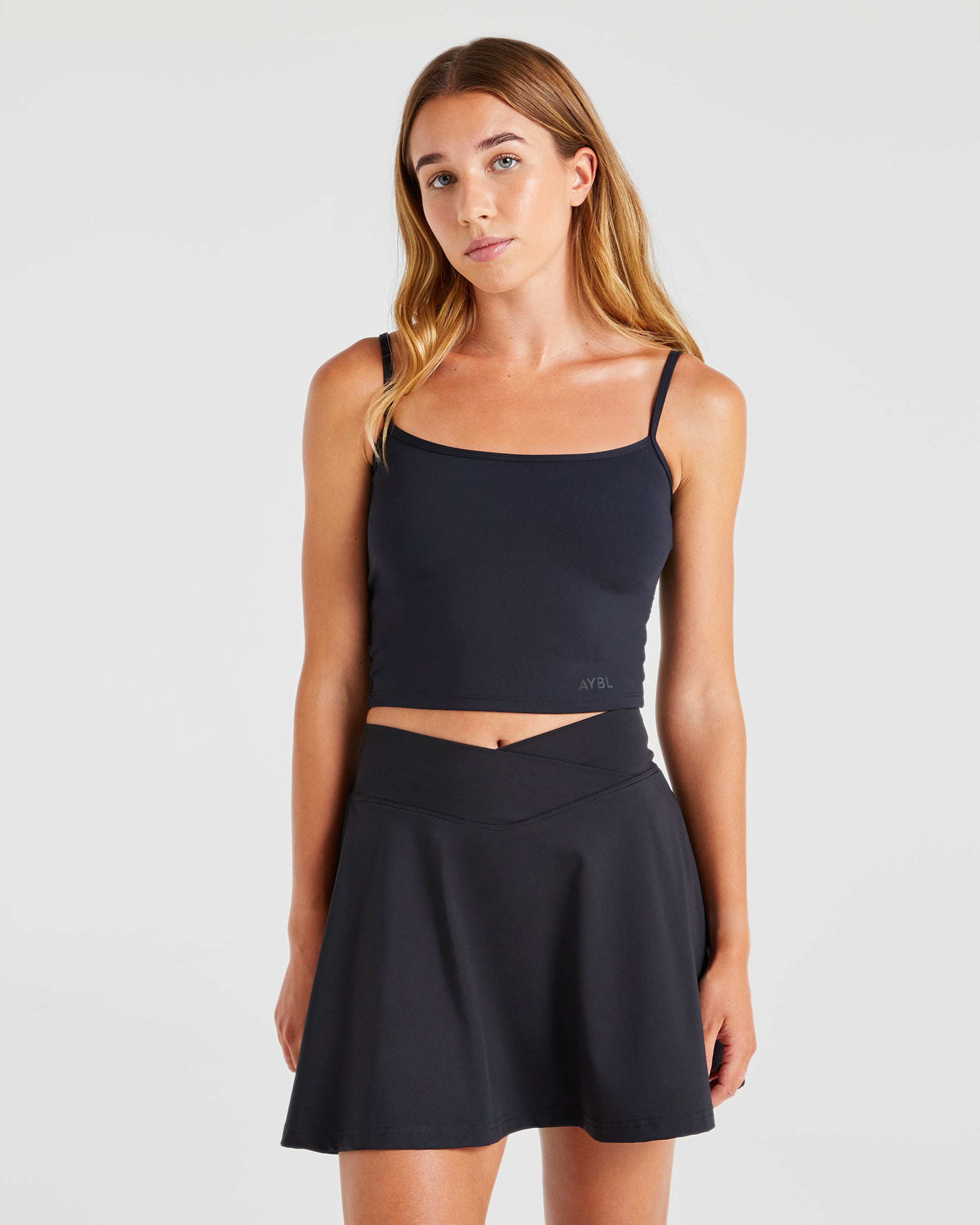 Essential Crop Vest - Zwart