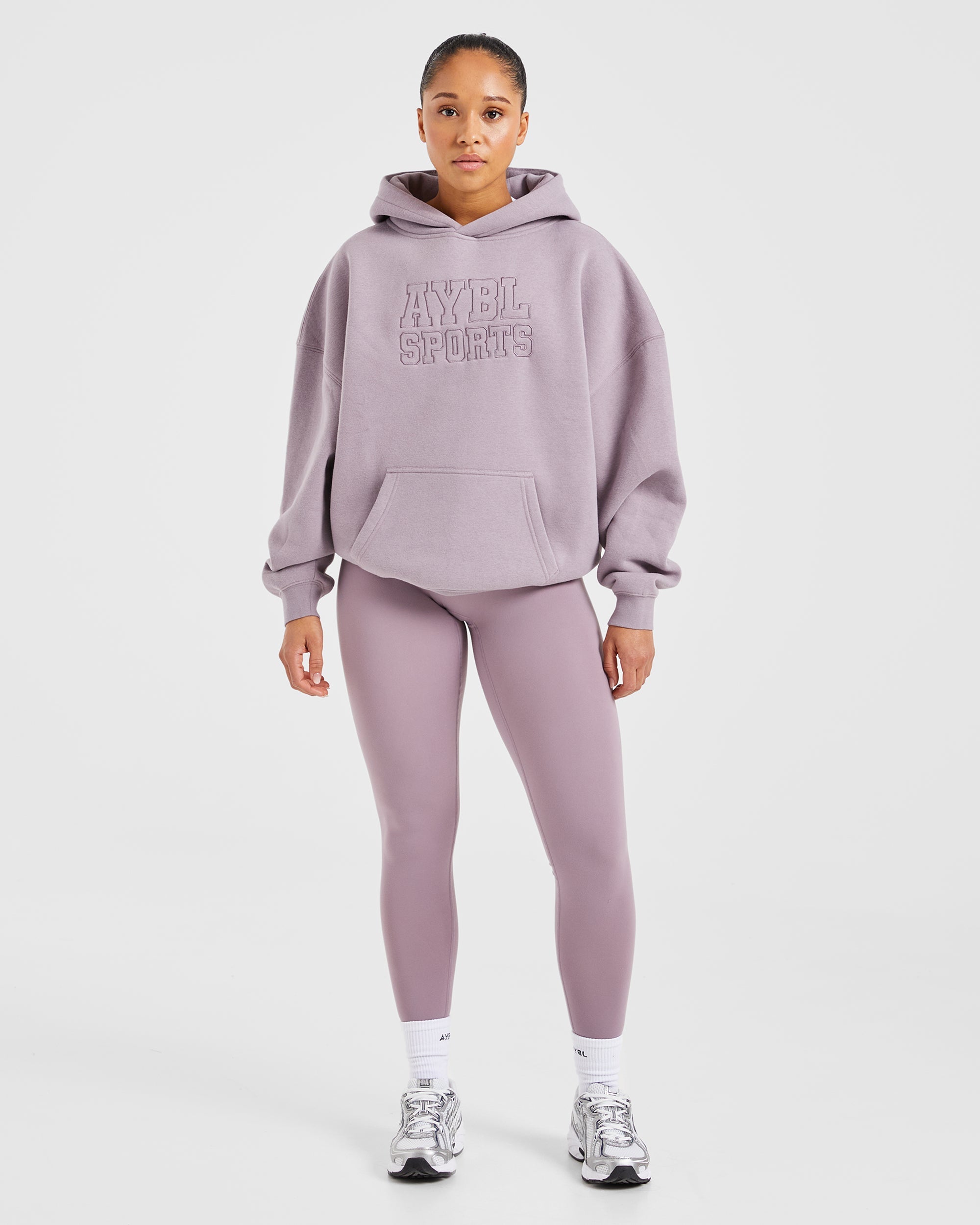 Sport Outline Oversized Hoodie - Mauve Paars