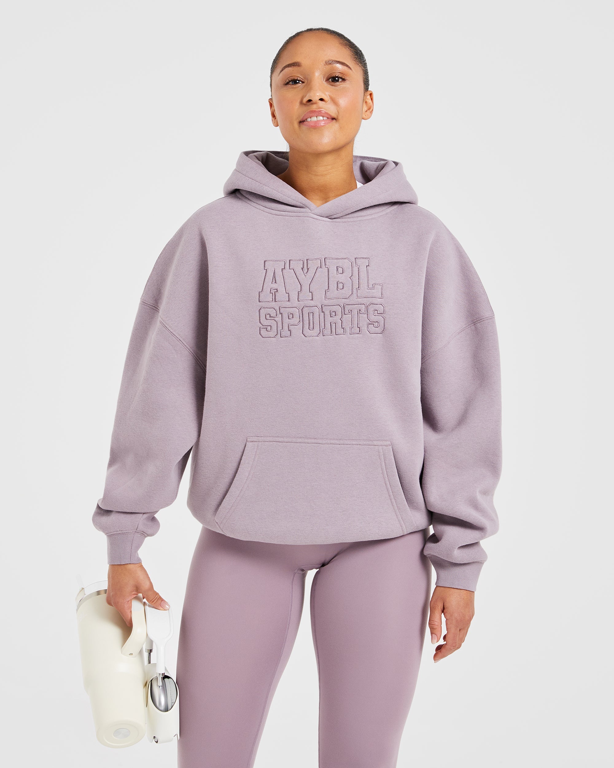 Sport Outline Oversized Hoodie - Mauve Paars