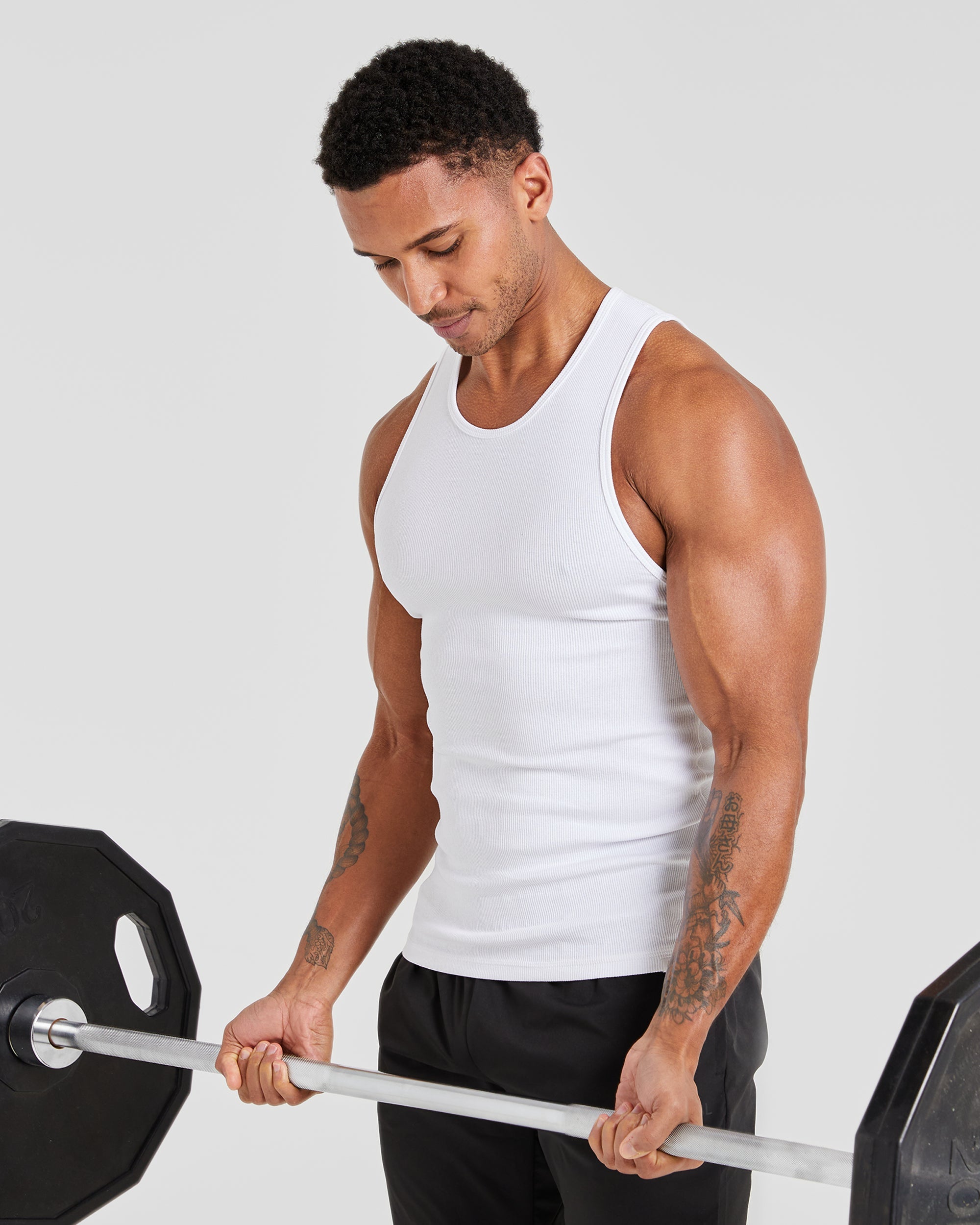 Essential Ribbed Tank - Wit