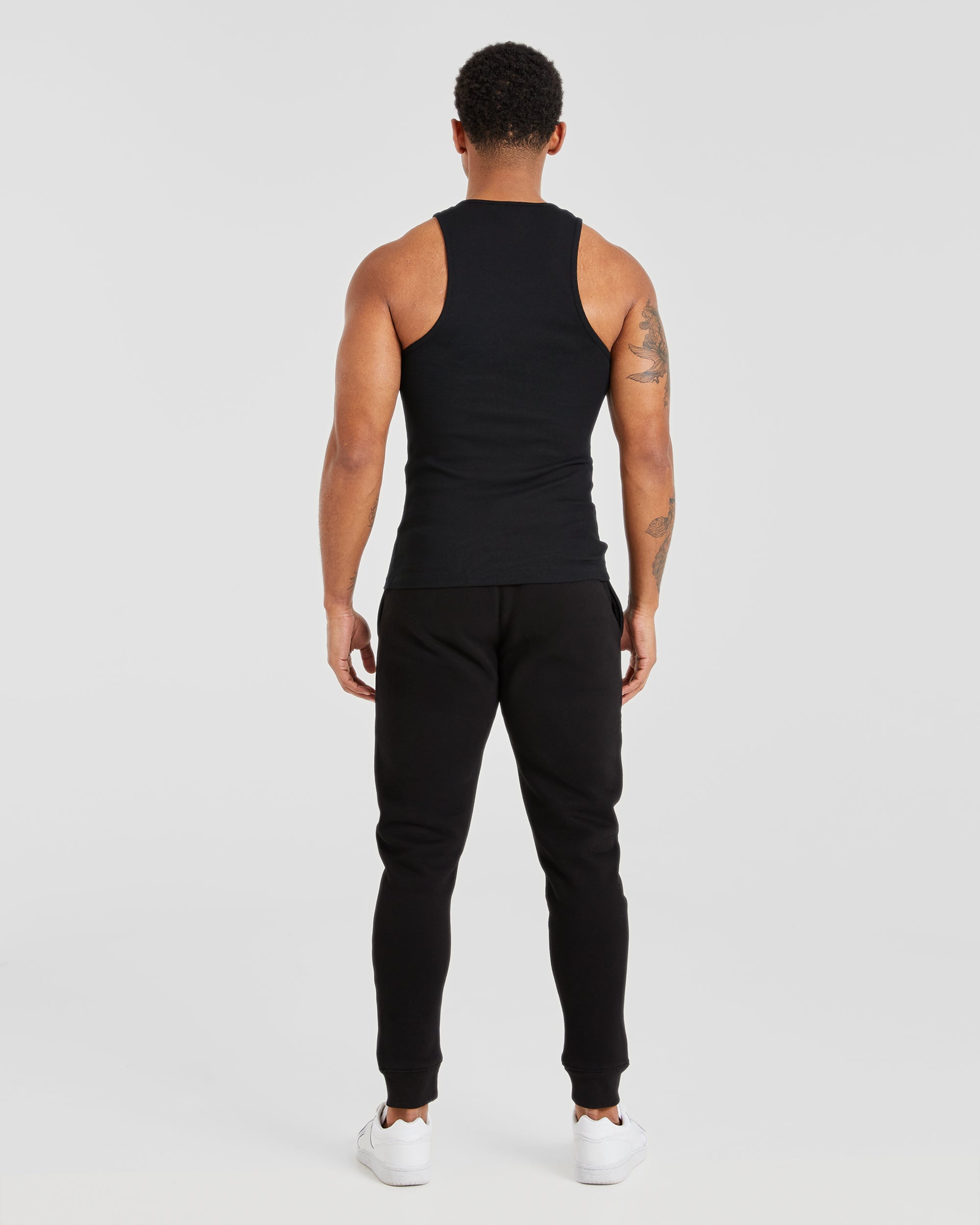 Muscle Ribbed Tank - Zwart