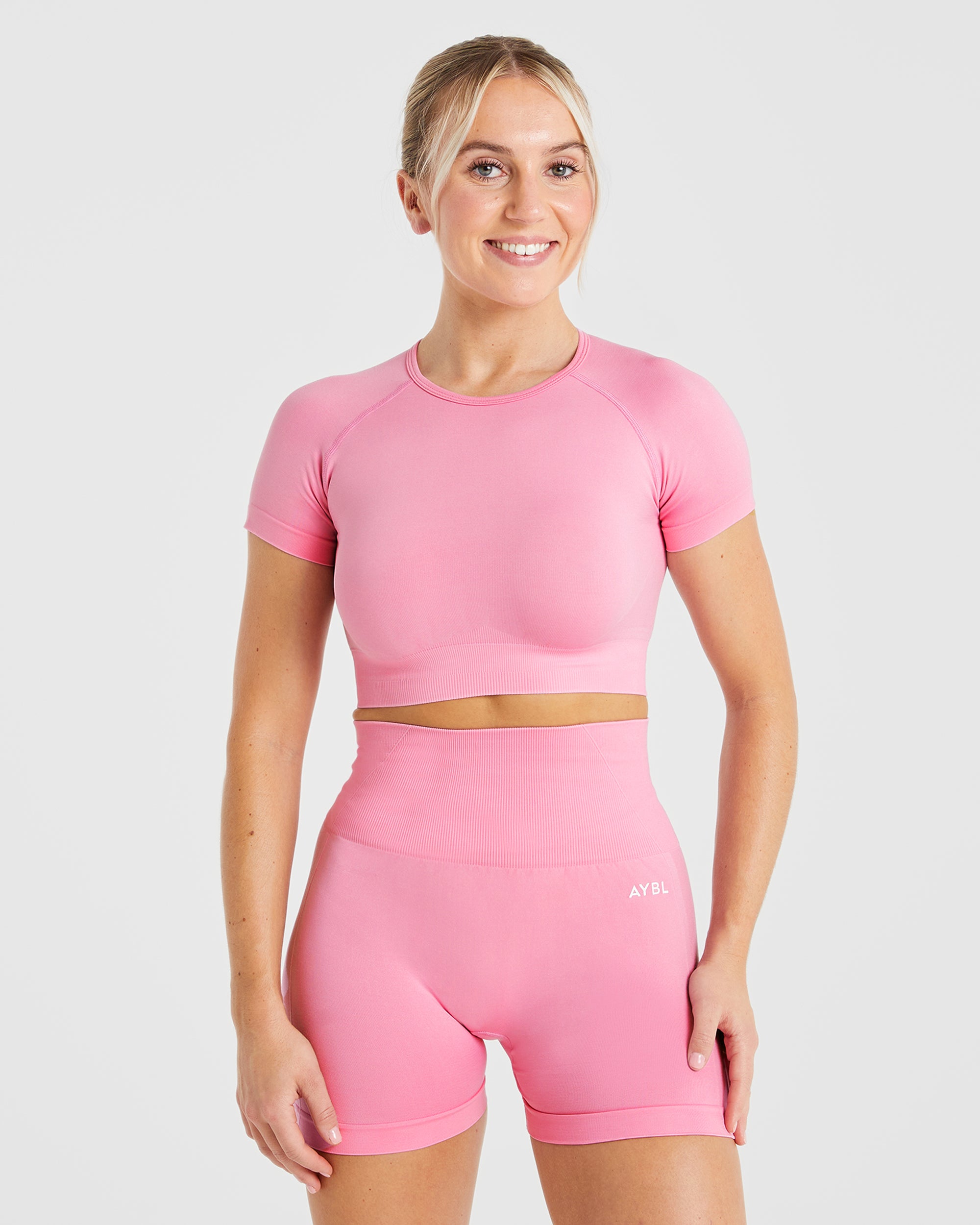 Empower Seamless Crop Top - Baby Roze