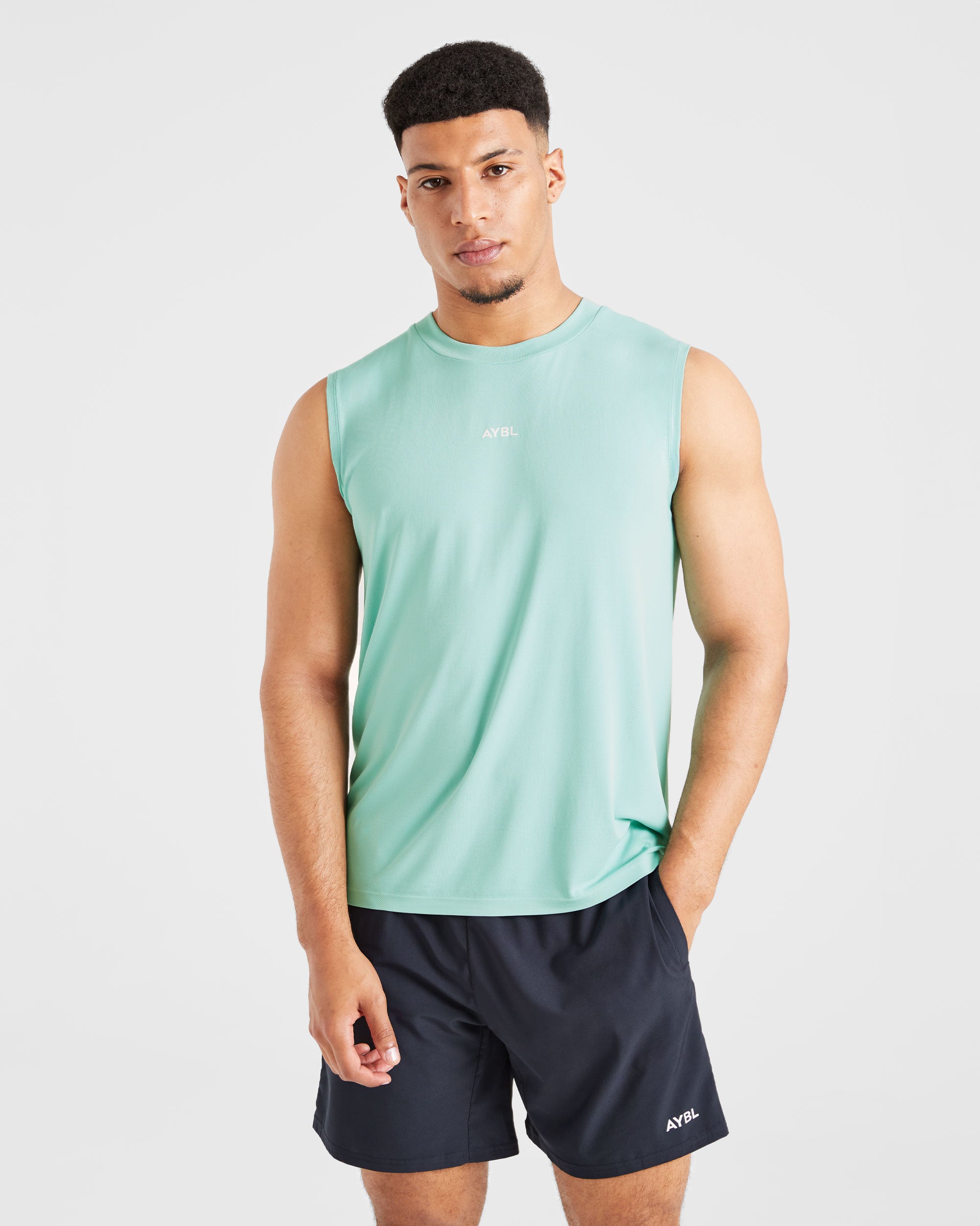 Attain Seamless Vest - Aqua Mint