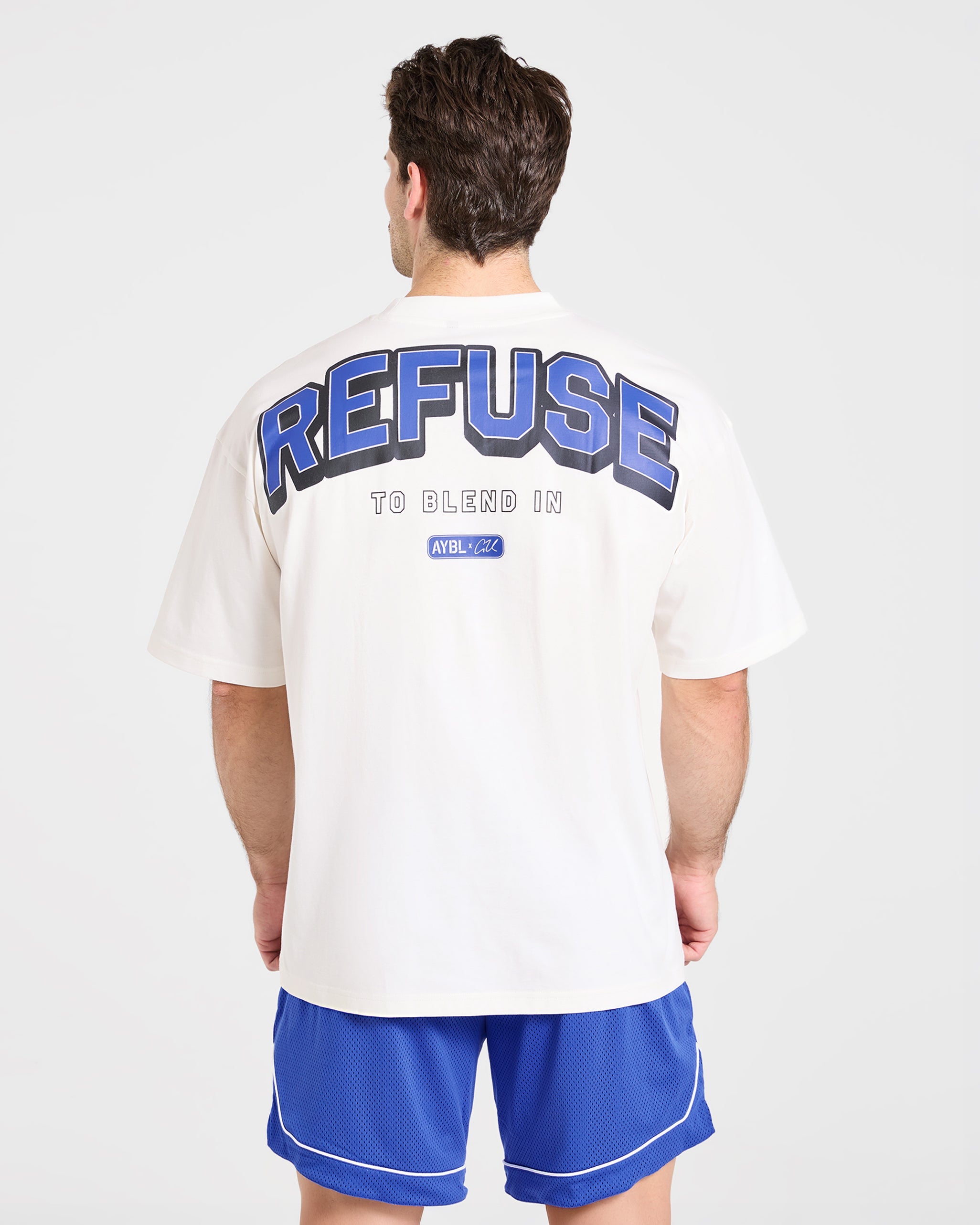 Cam Kissel x Refuse to Blend in Oversized T Shirt - Off Wit