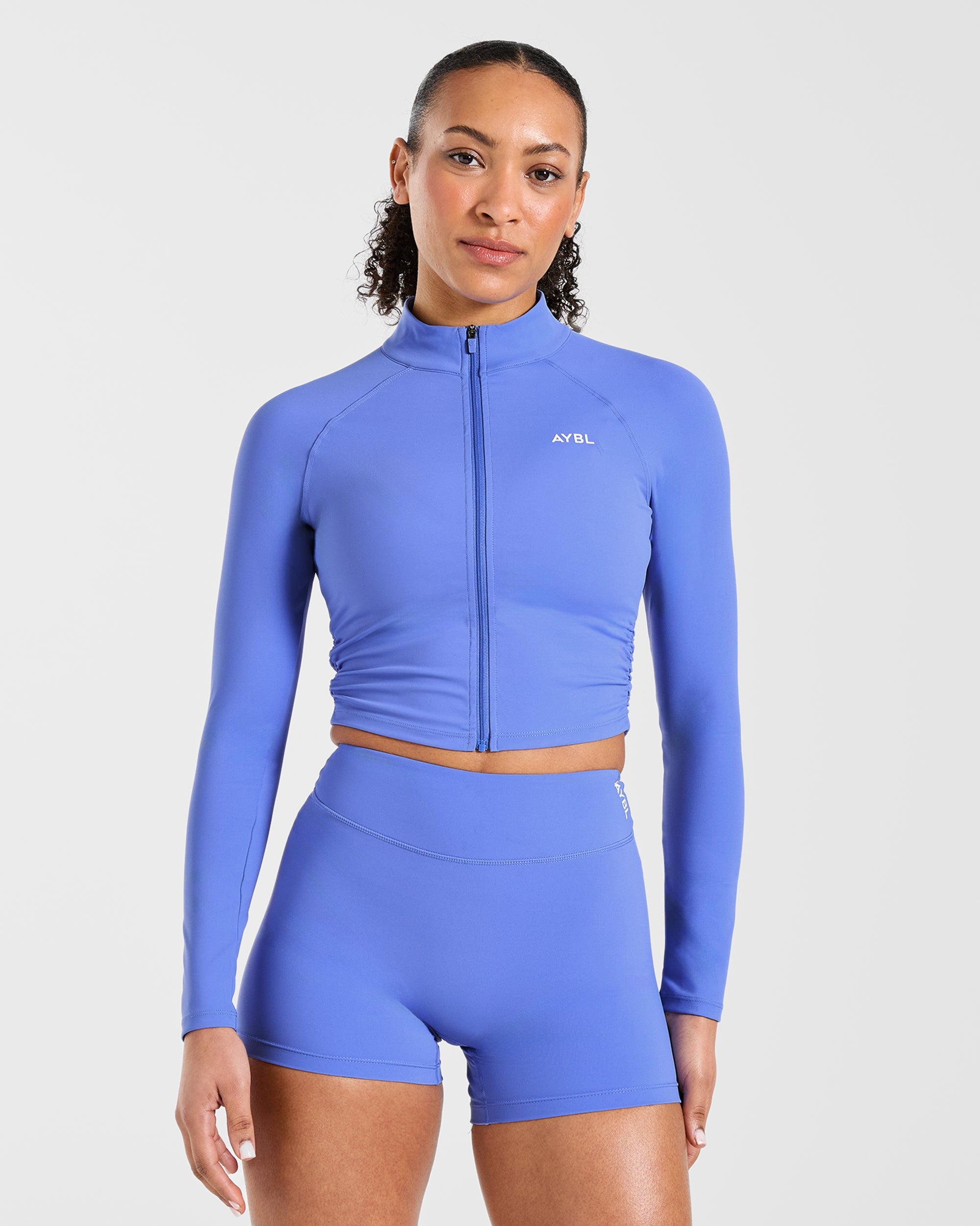 Physique Zip Up Jacket - Cornflower Paars
