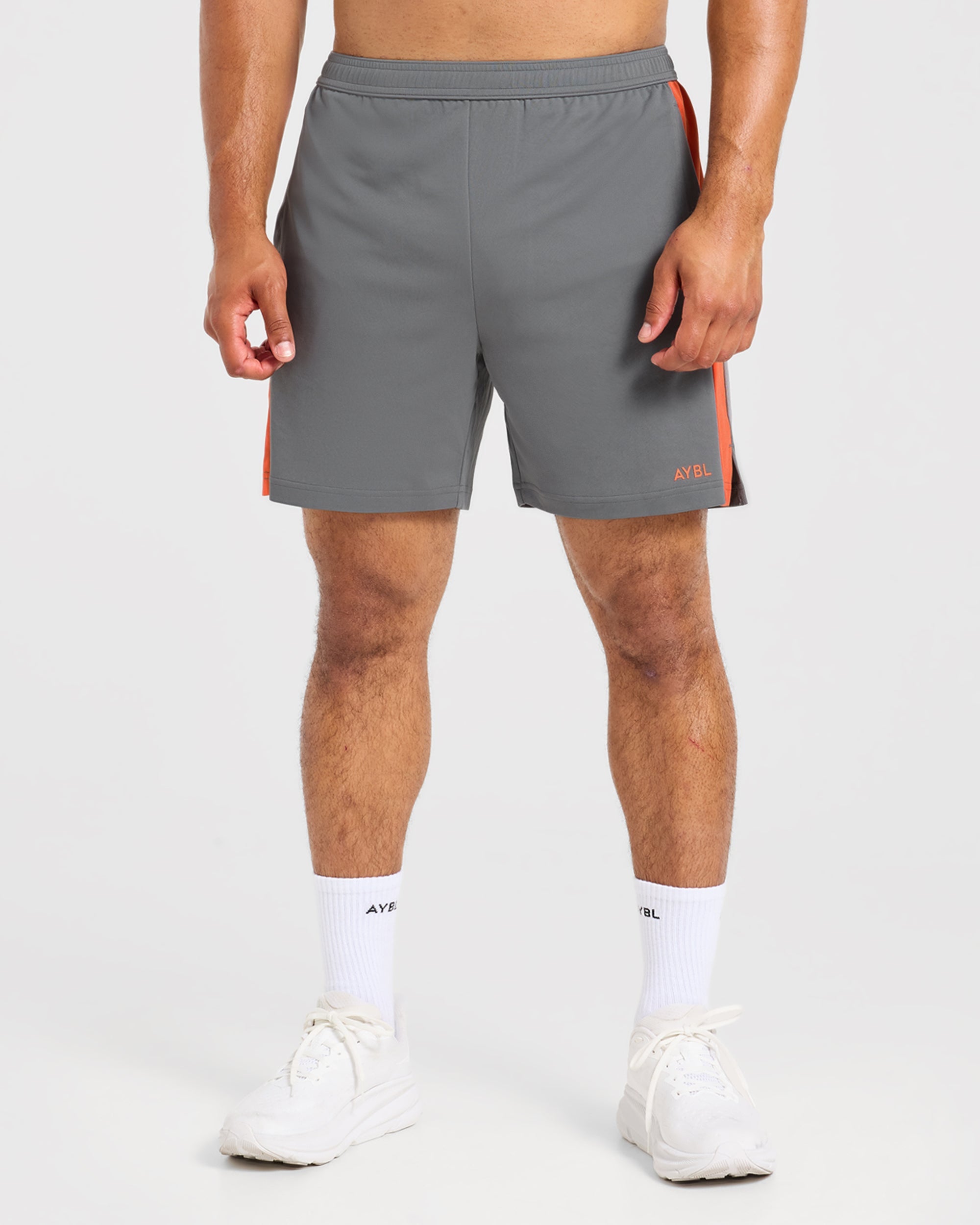 Active Shorts - Charcoal/Oranje