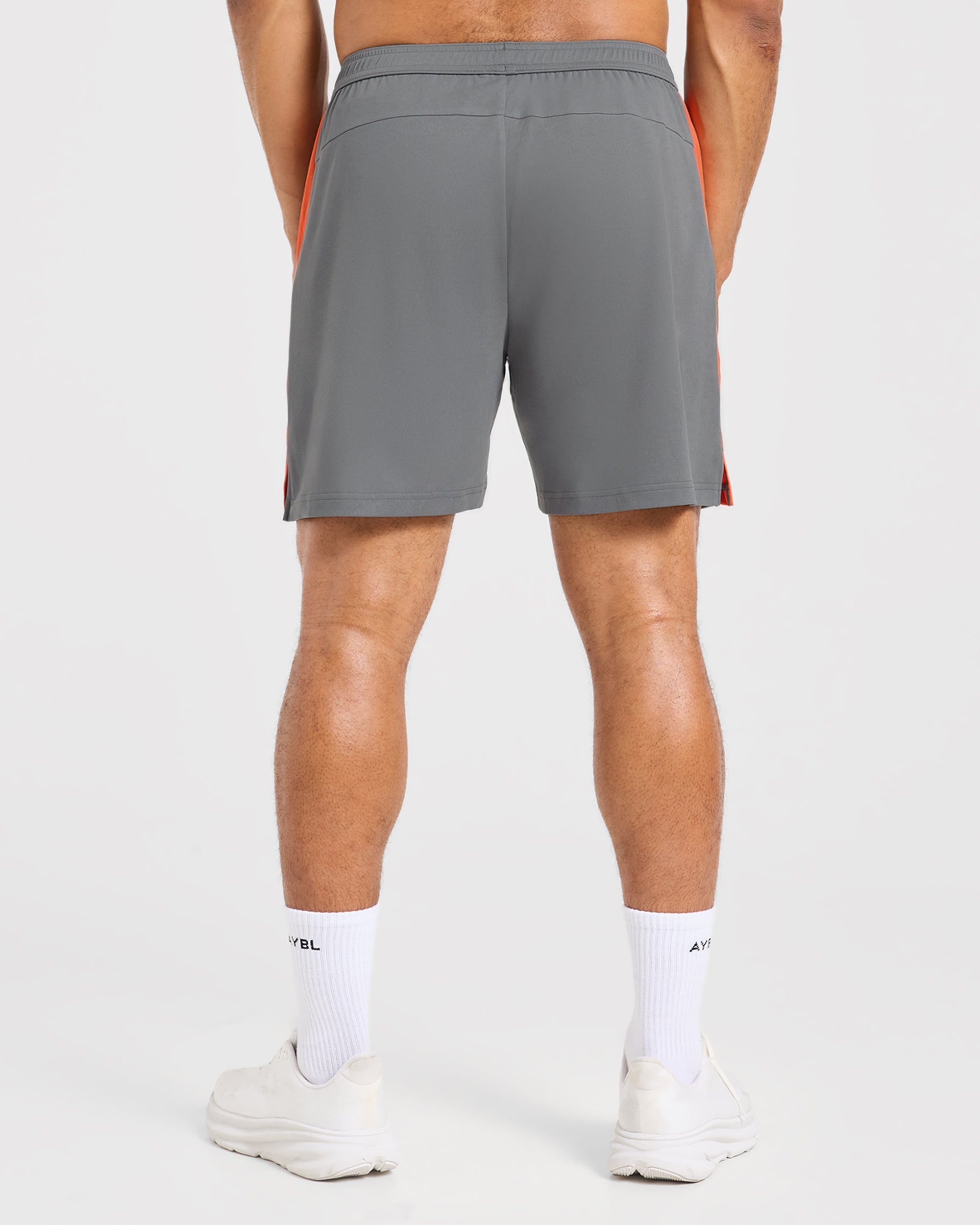 Active Shorts - Charcoal/Oranje