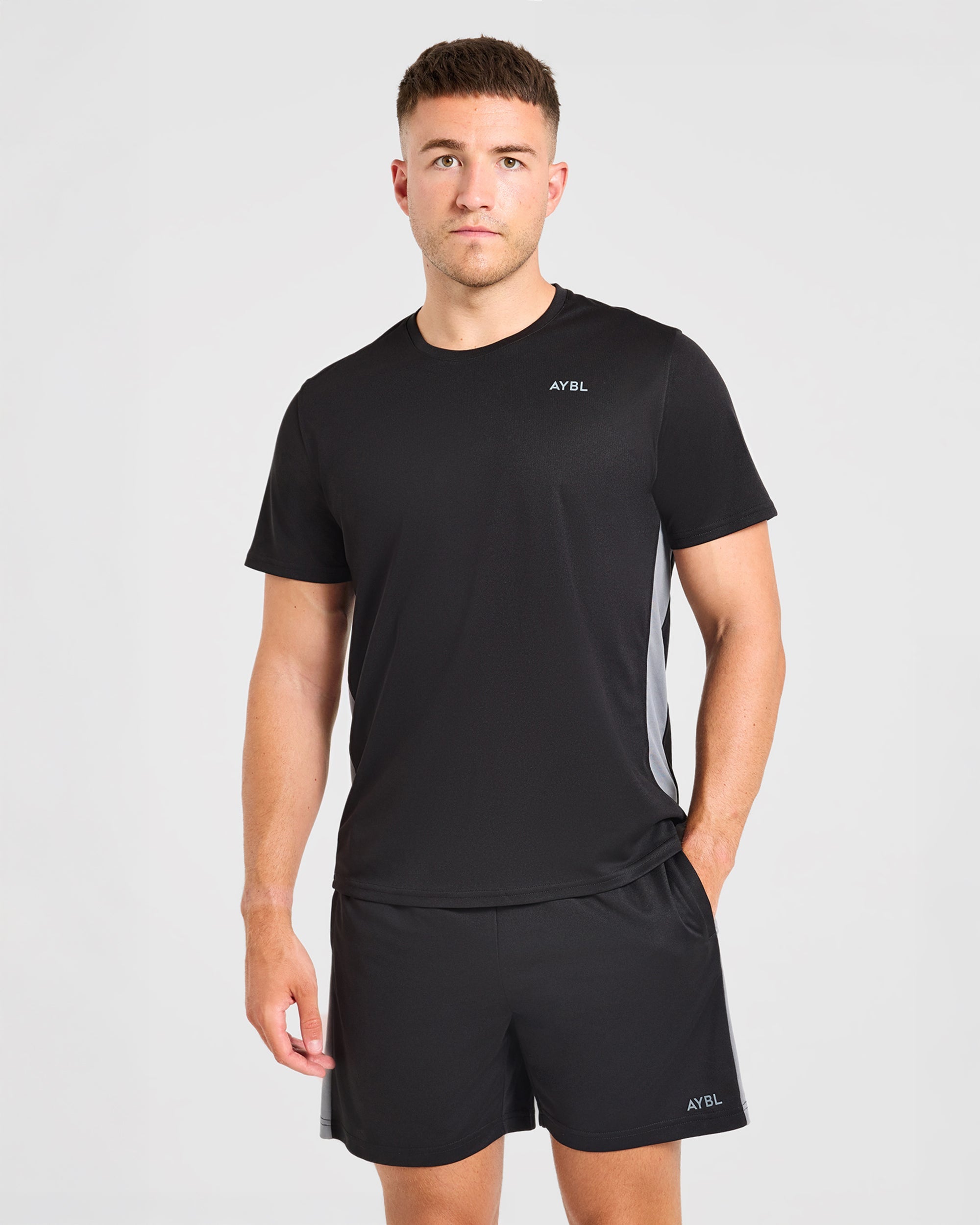 Active T Shirt - Zwart/Charcoal