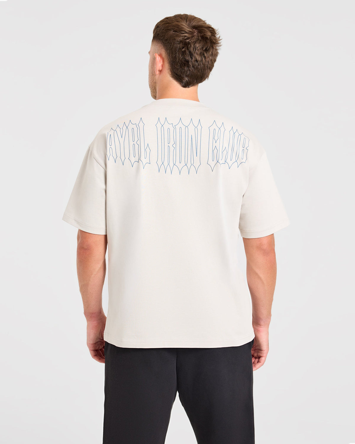 AYBL Iron Club Graphic Oversized T Shirt - Cloud Grijs