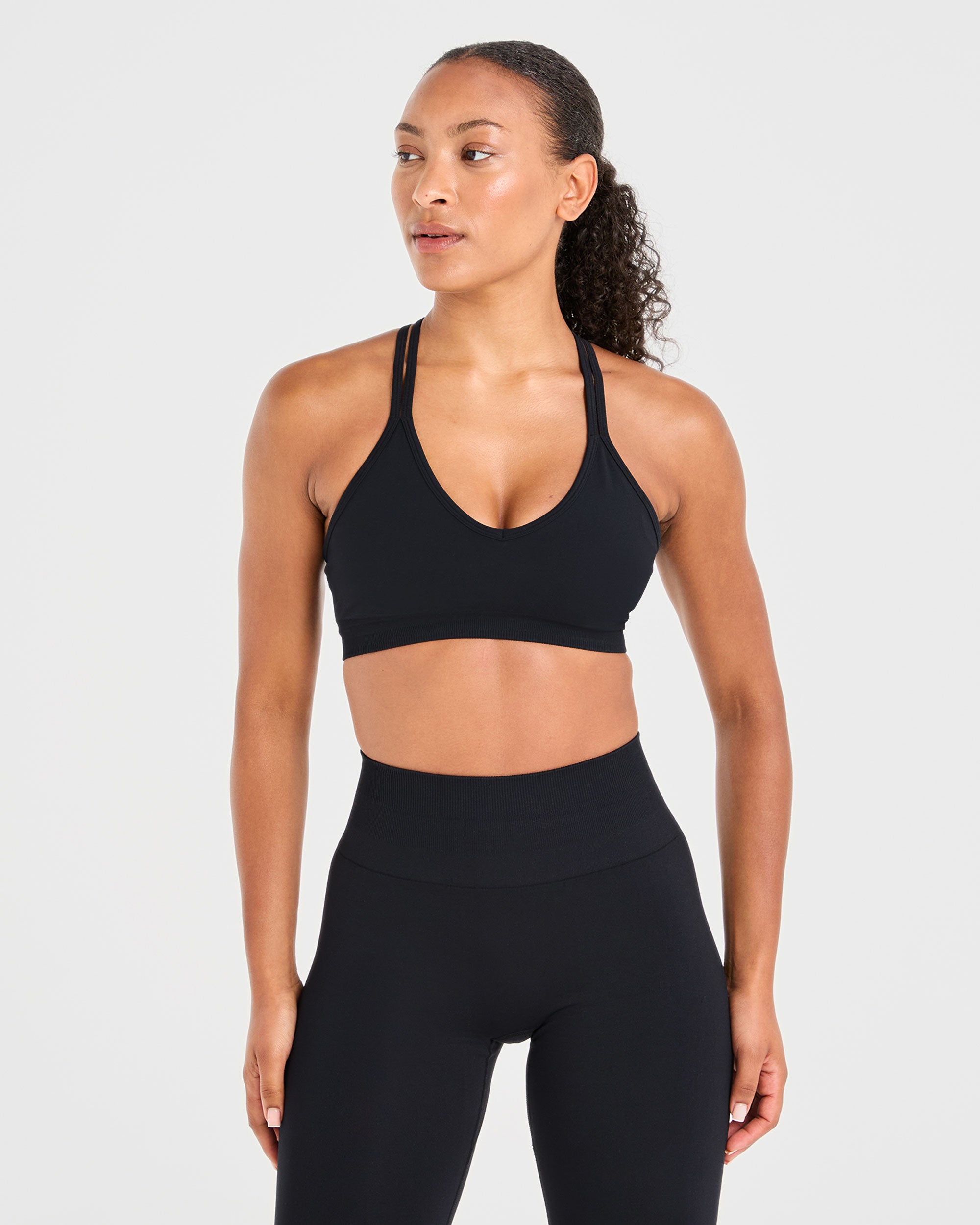 Power Seamless Sports Bra - Zwart