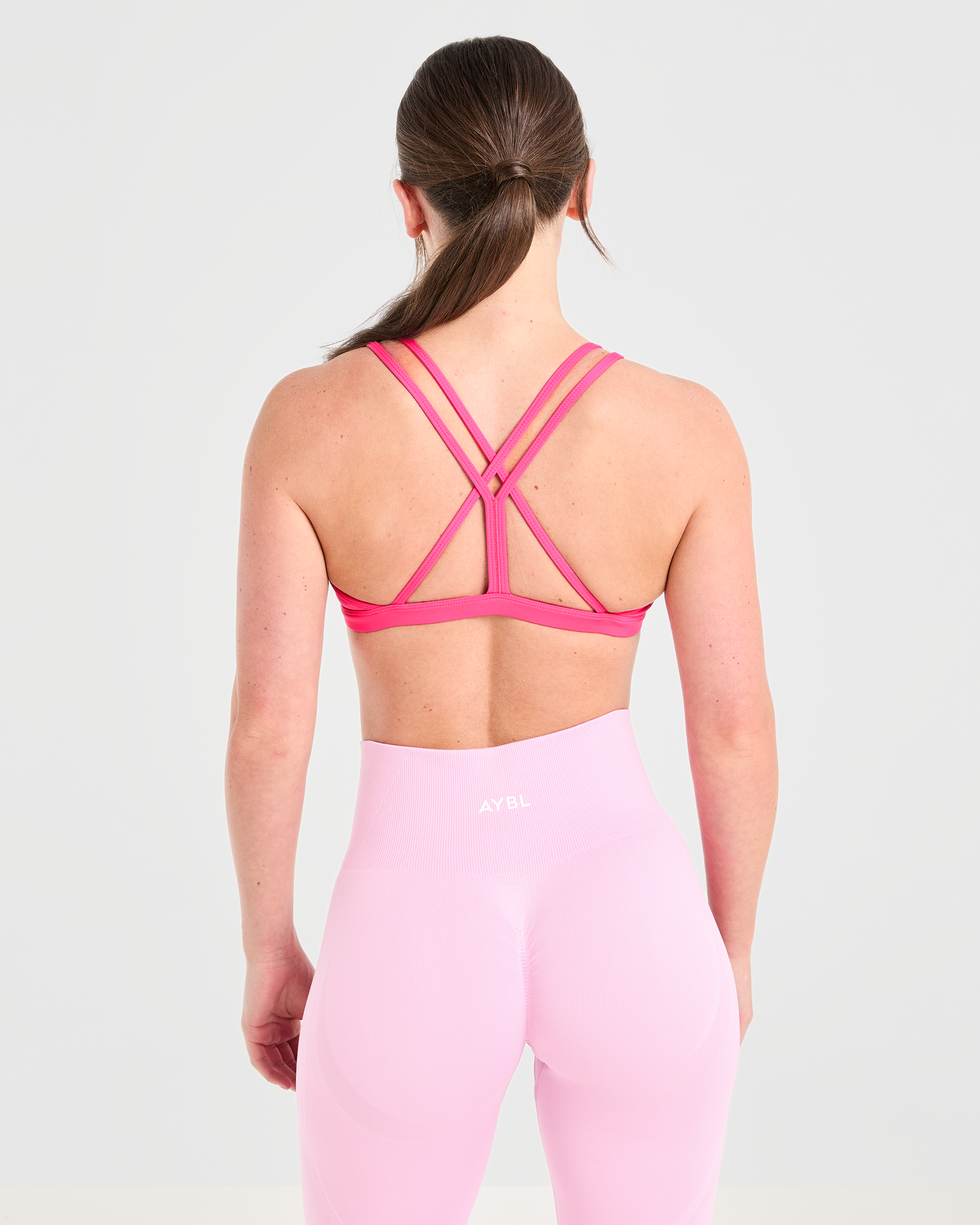 Essential Strappy Sports Bra - Hot Roze