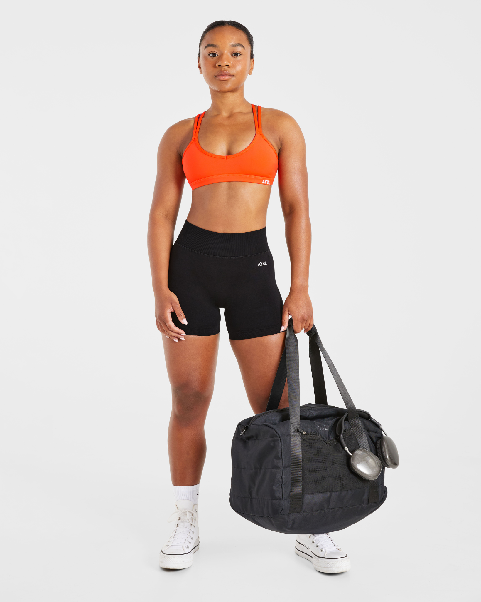 Essential Strappy Sports Bra - Bright Oranje