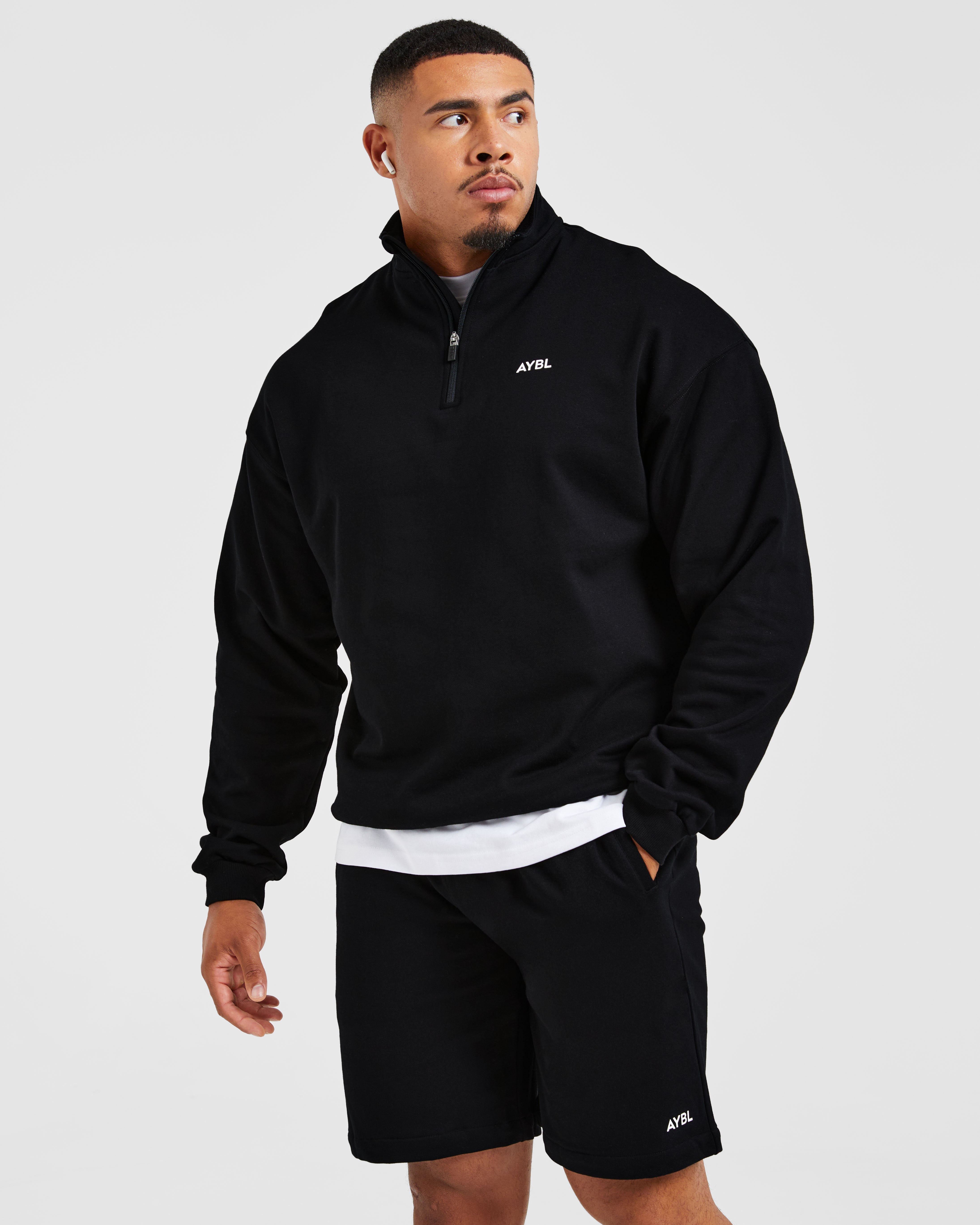 Rebound 1/4 Zip Pullover - Zwart