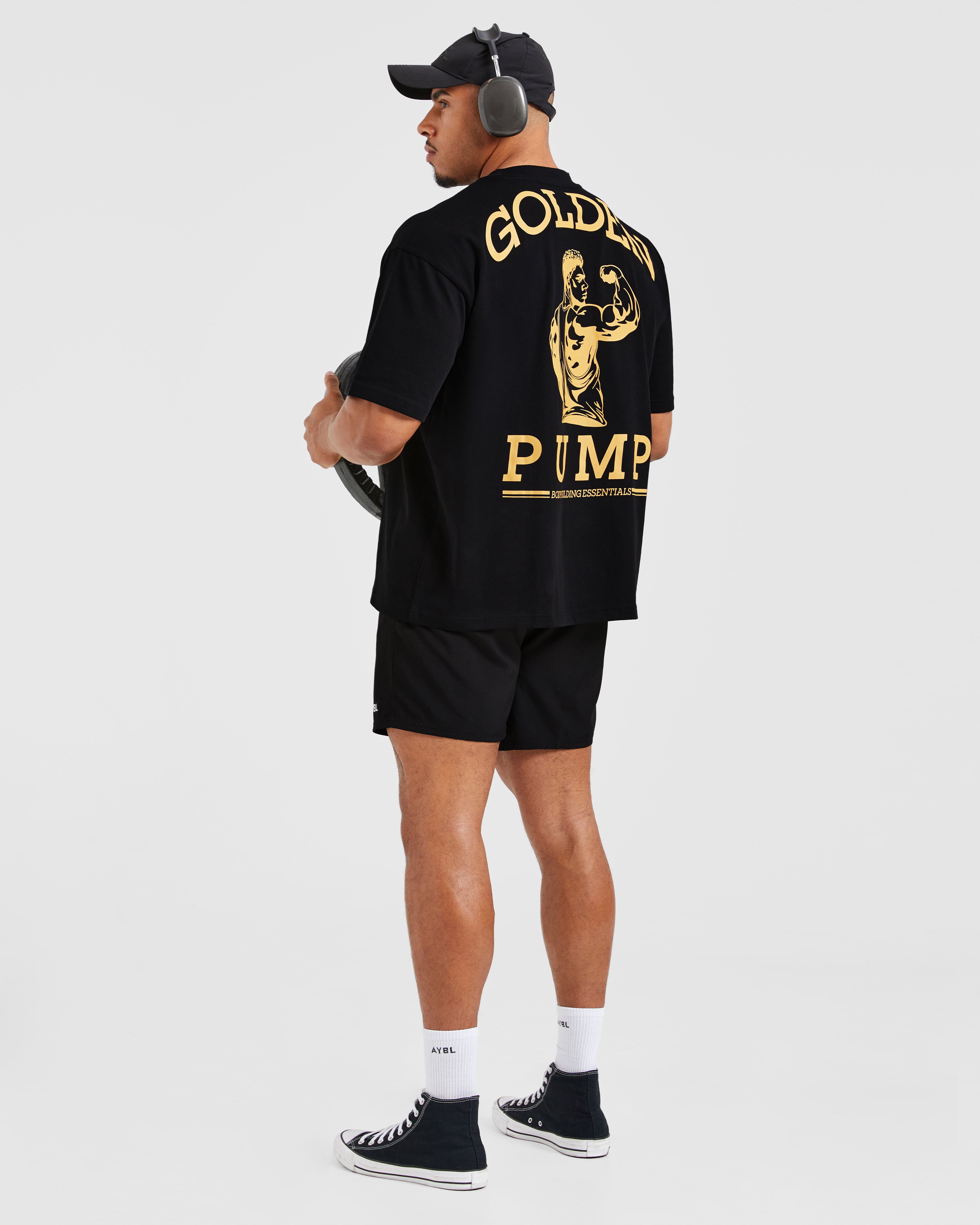 Wesley Vissers X Golden Pump Oversized T Shirt - Zwart