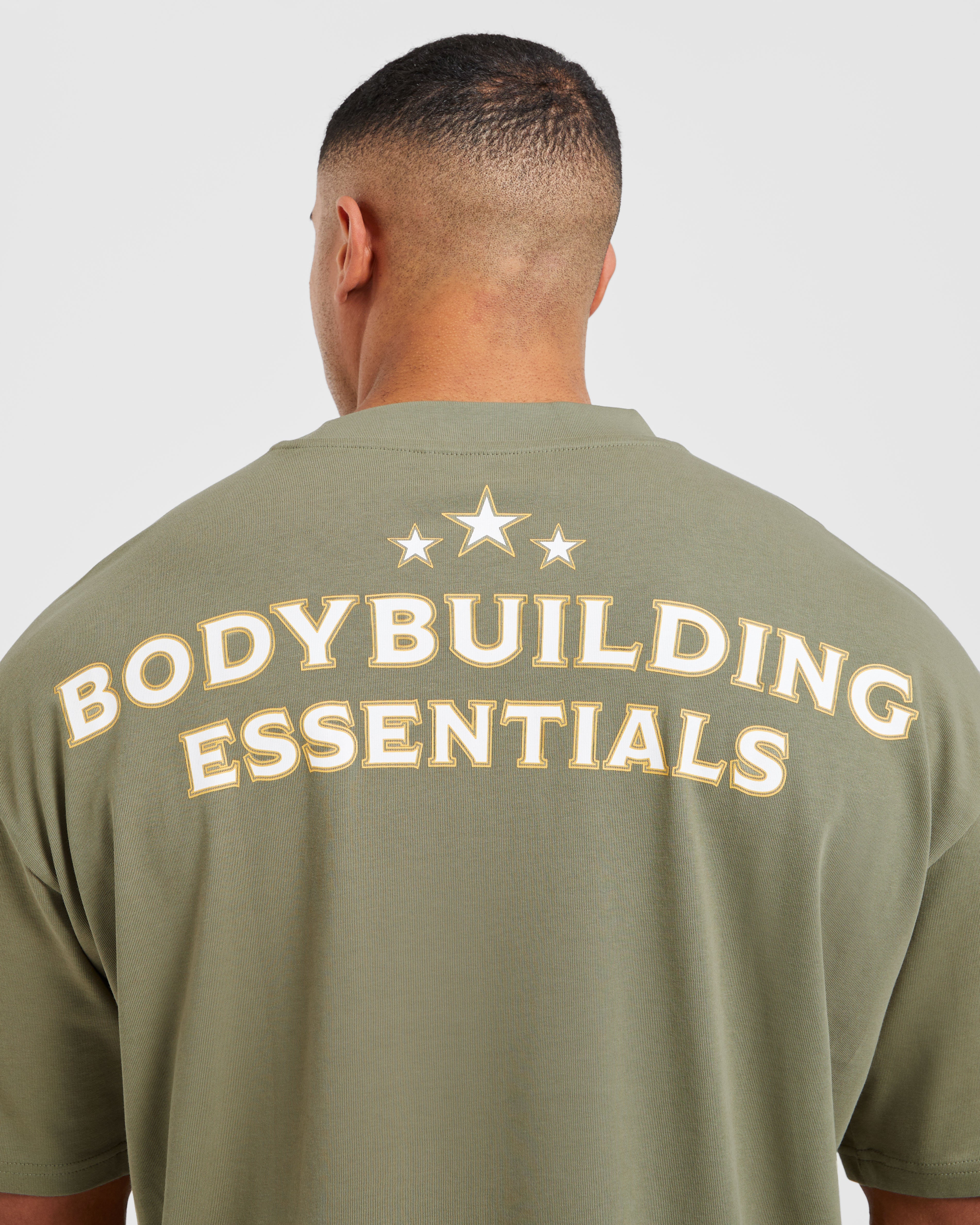Wesley Vissers X Body Building Essentials Oversized T Shirt - Desert Groen