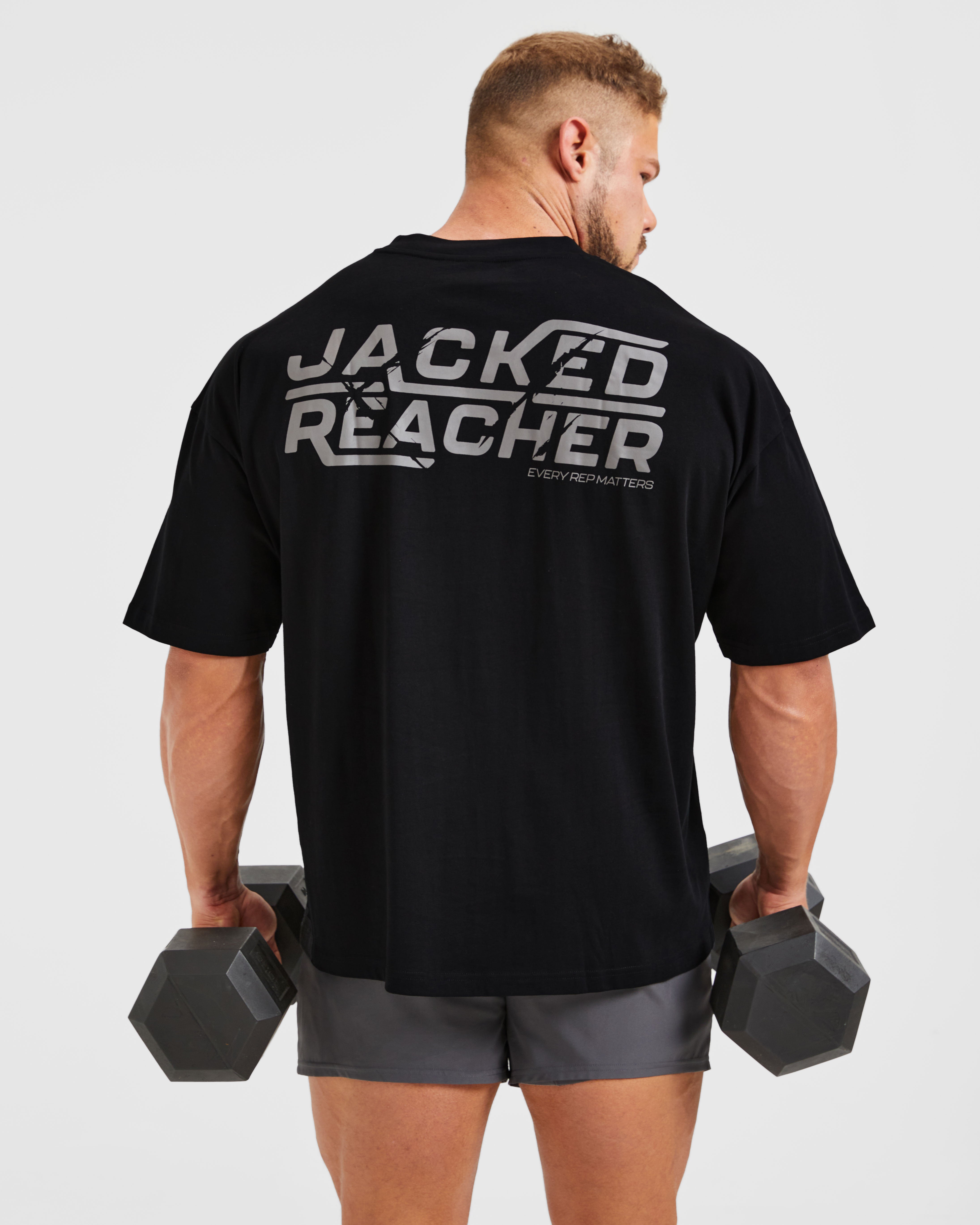 Wesley Vissers X Jacked Reacher Oversized T Shirt - Zwart