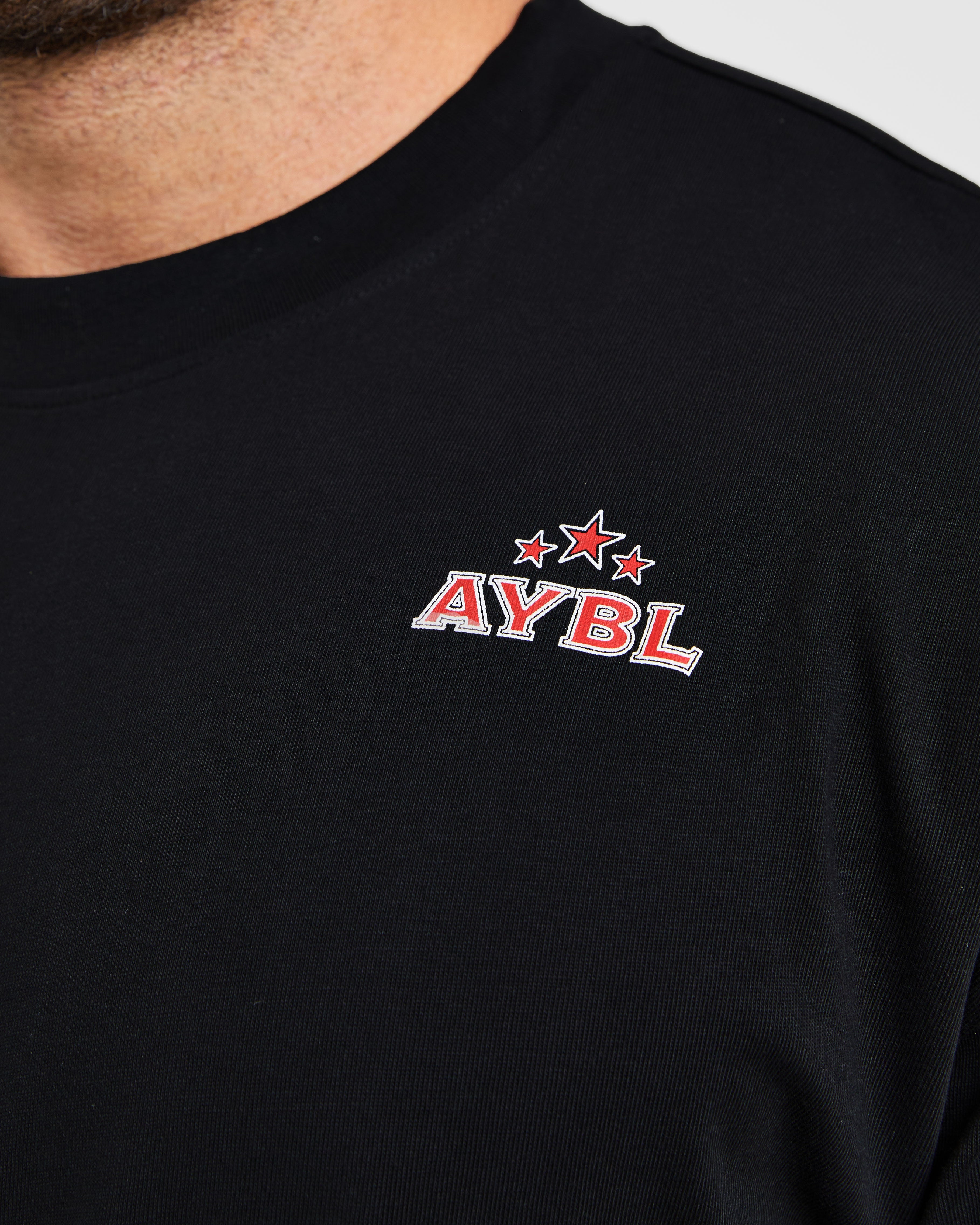 Wesley Vissers X Body Building Essentials Oversized T Shirt - Zwart/Rood