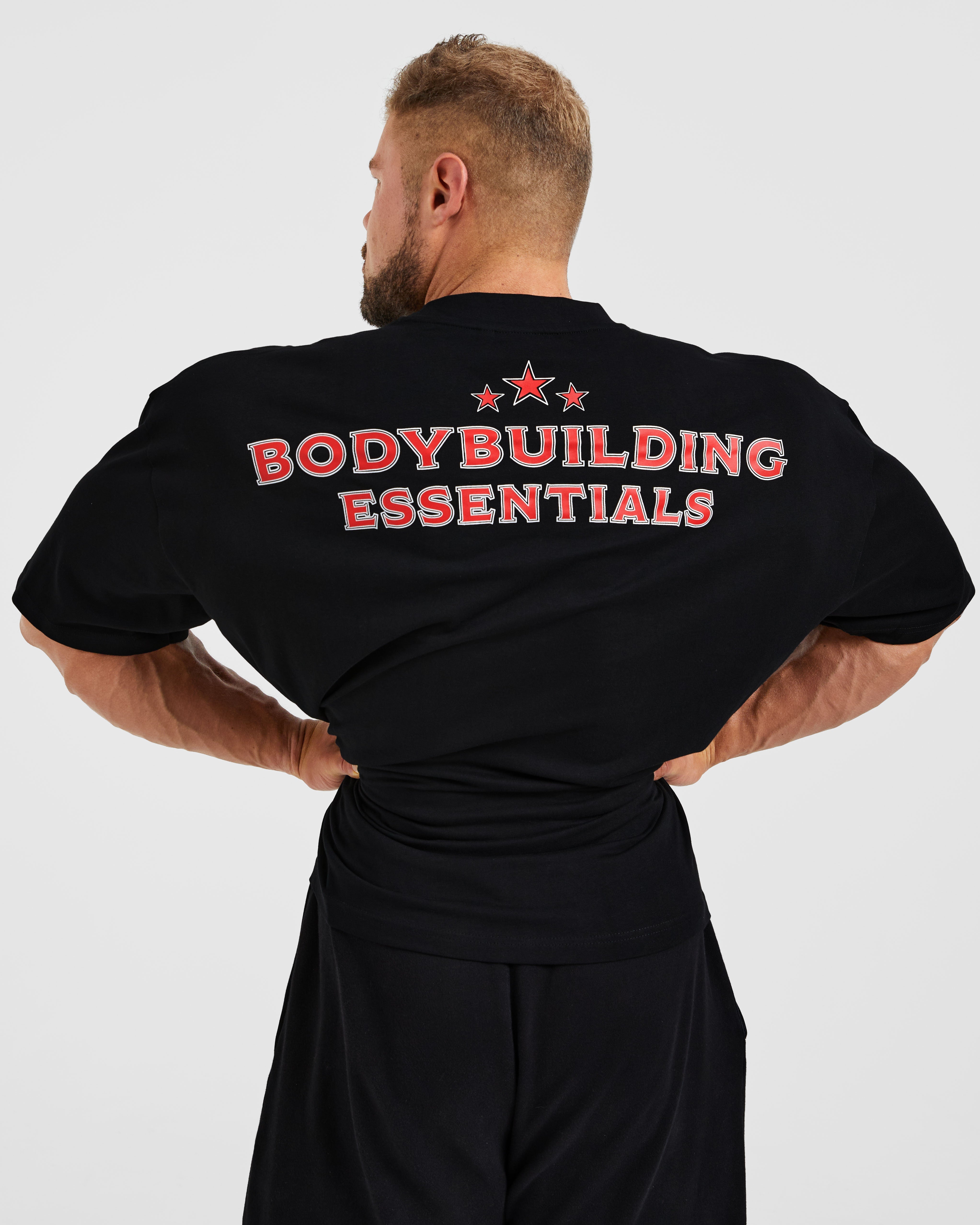 Wesley Vissers X Body Building Essentials Oversized T Shirt - Zwart/Rood