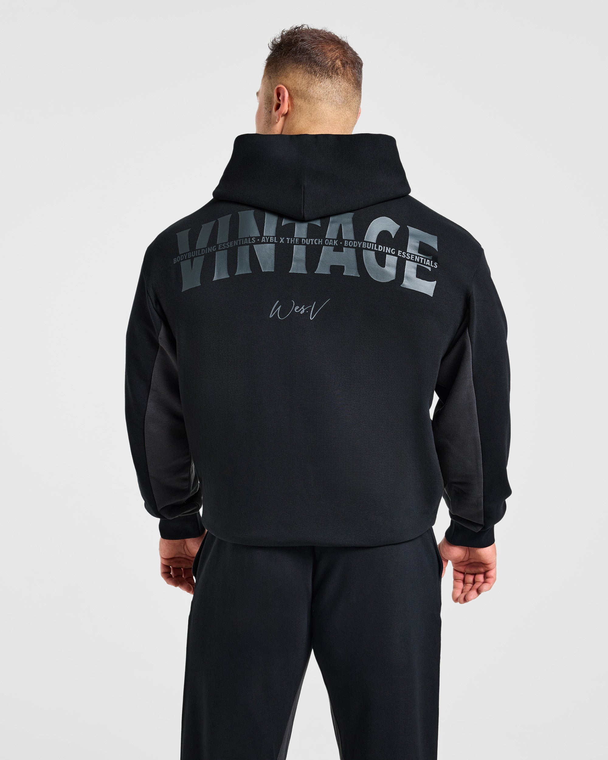 Wesley Vissers x Oversized Zip Up Hoodie - Zwart