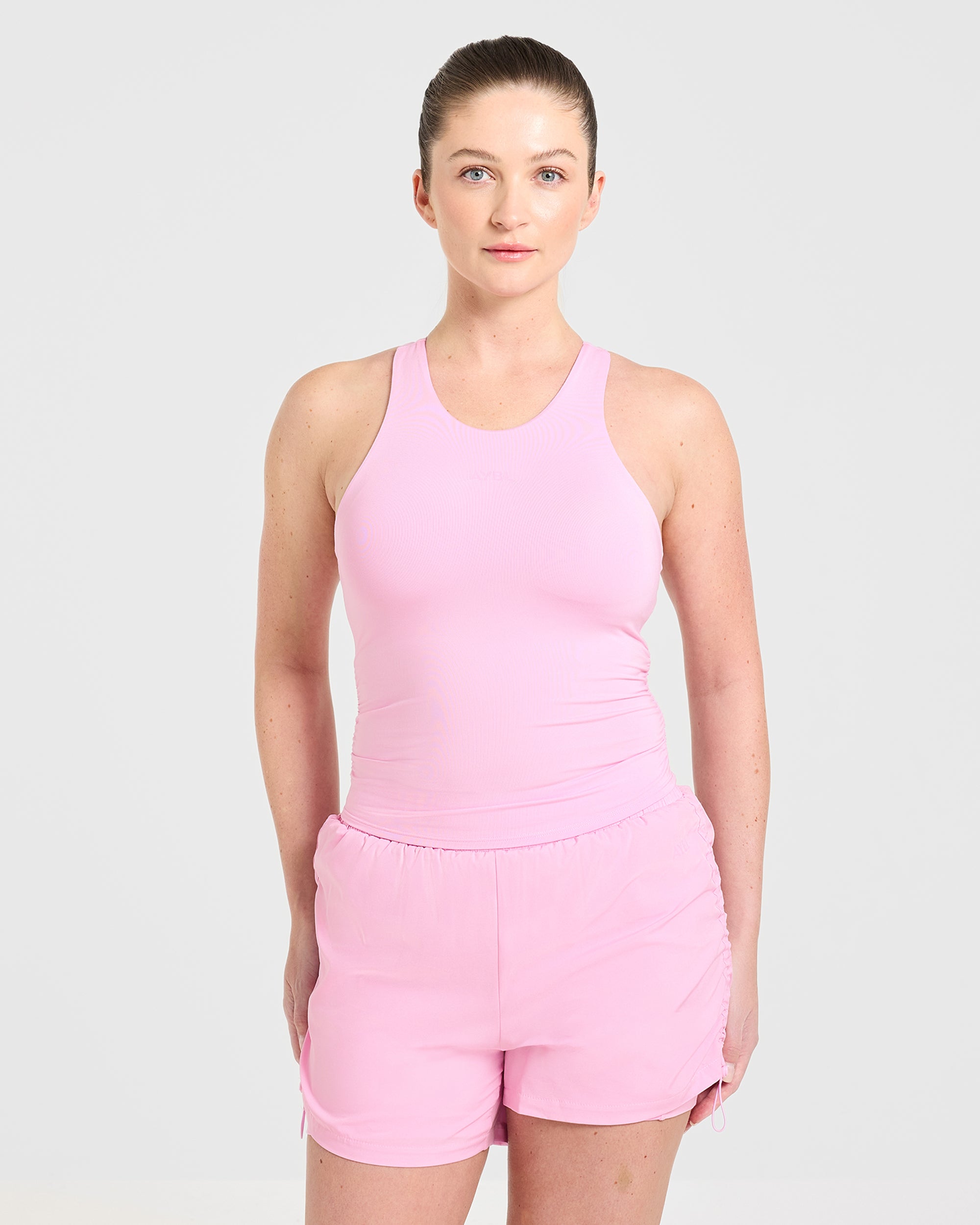 Run Ruched Tank - Spring Roze