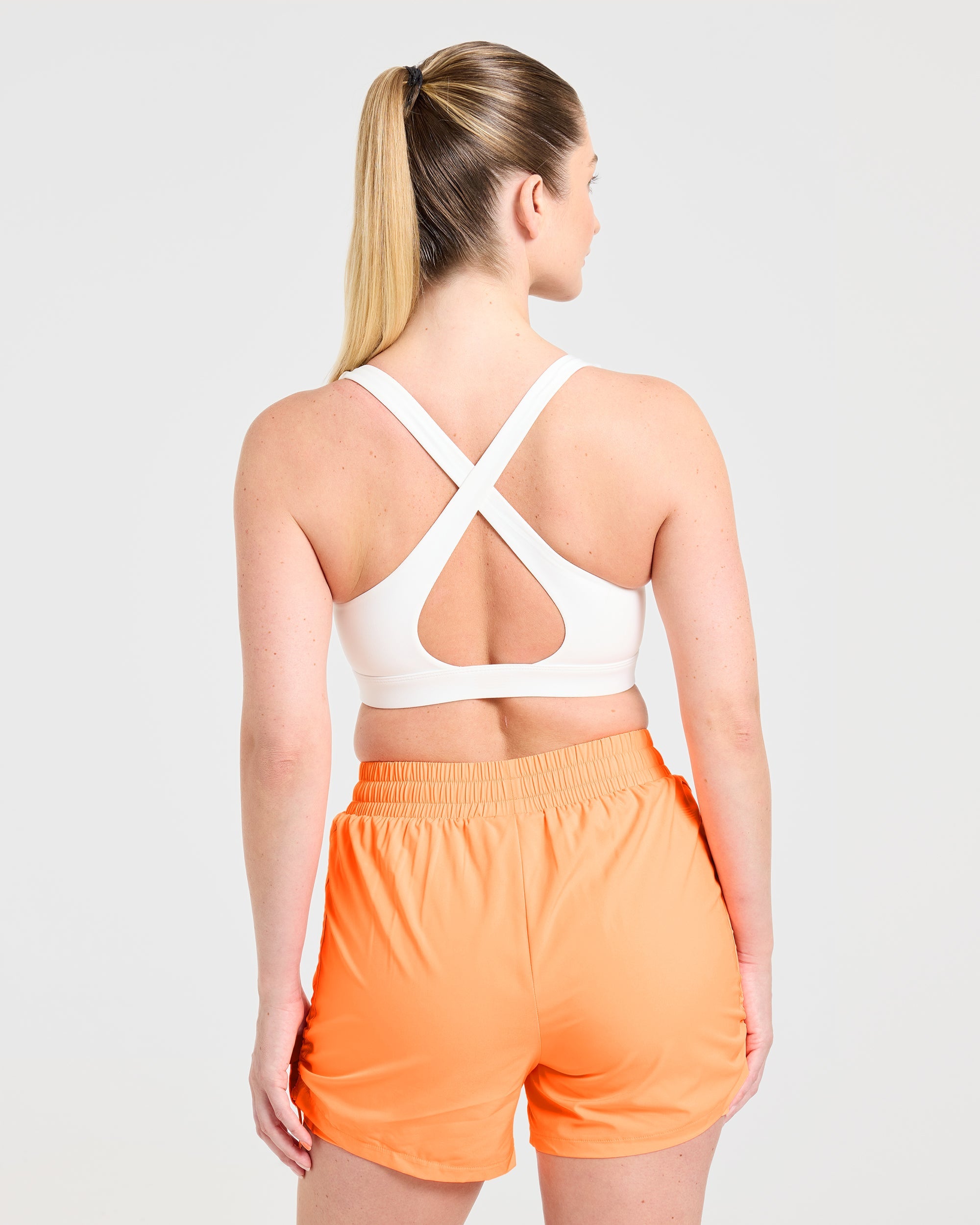 Run Cross Back Sports Bra - Wit