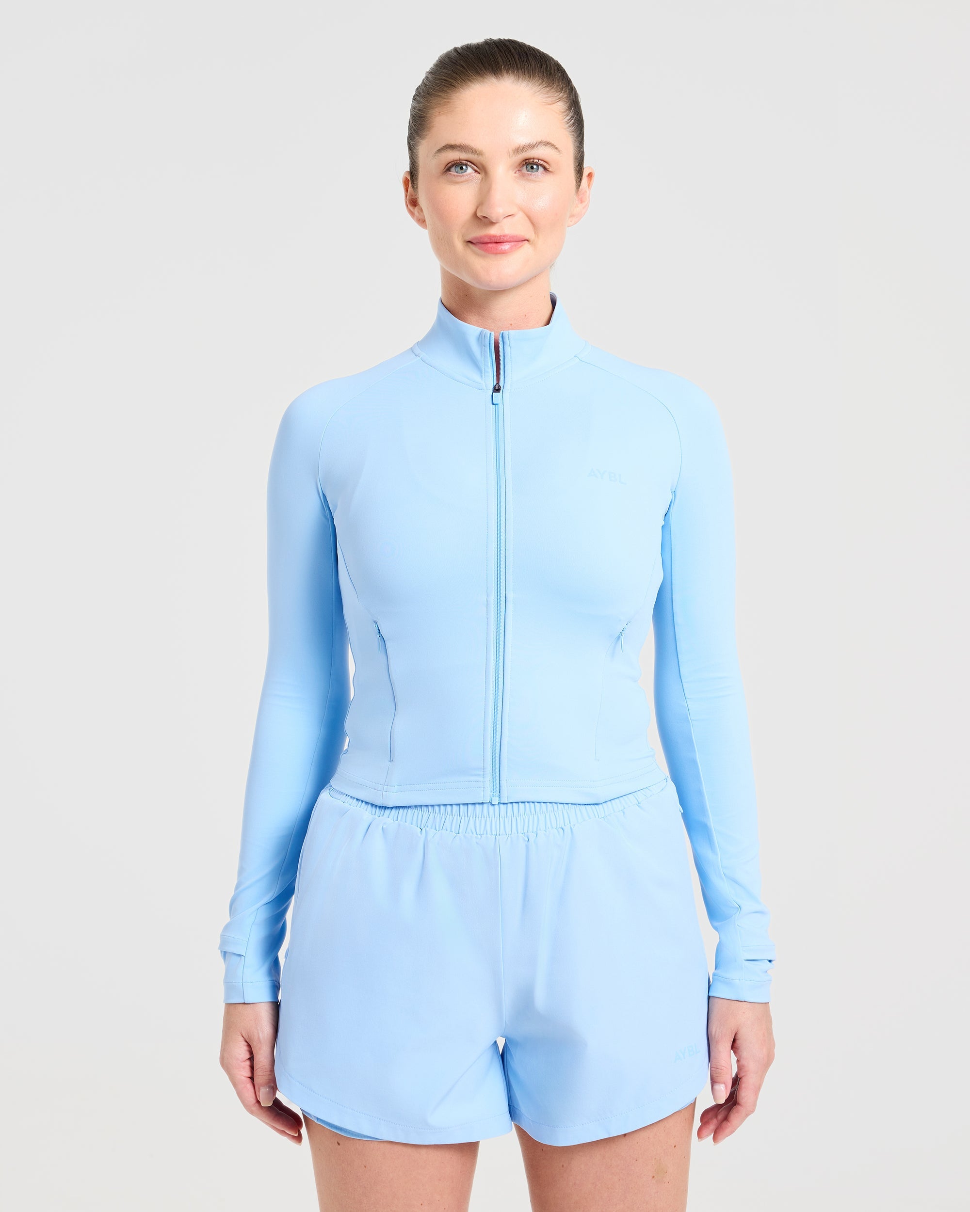 Run Zip Jacket - Spring Blauw