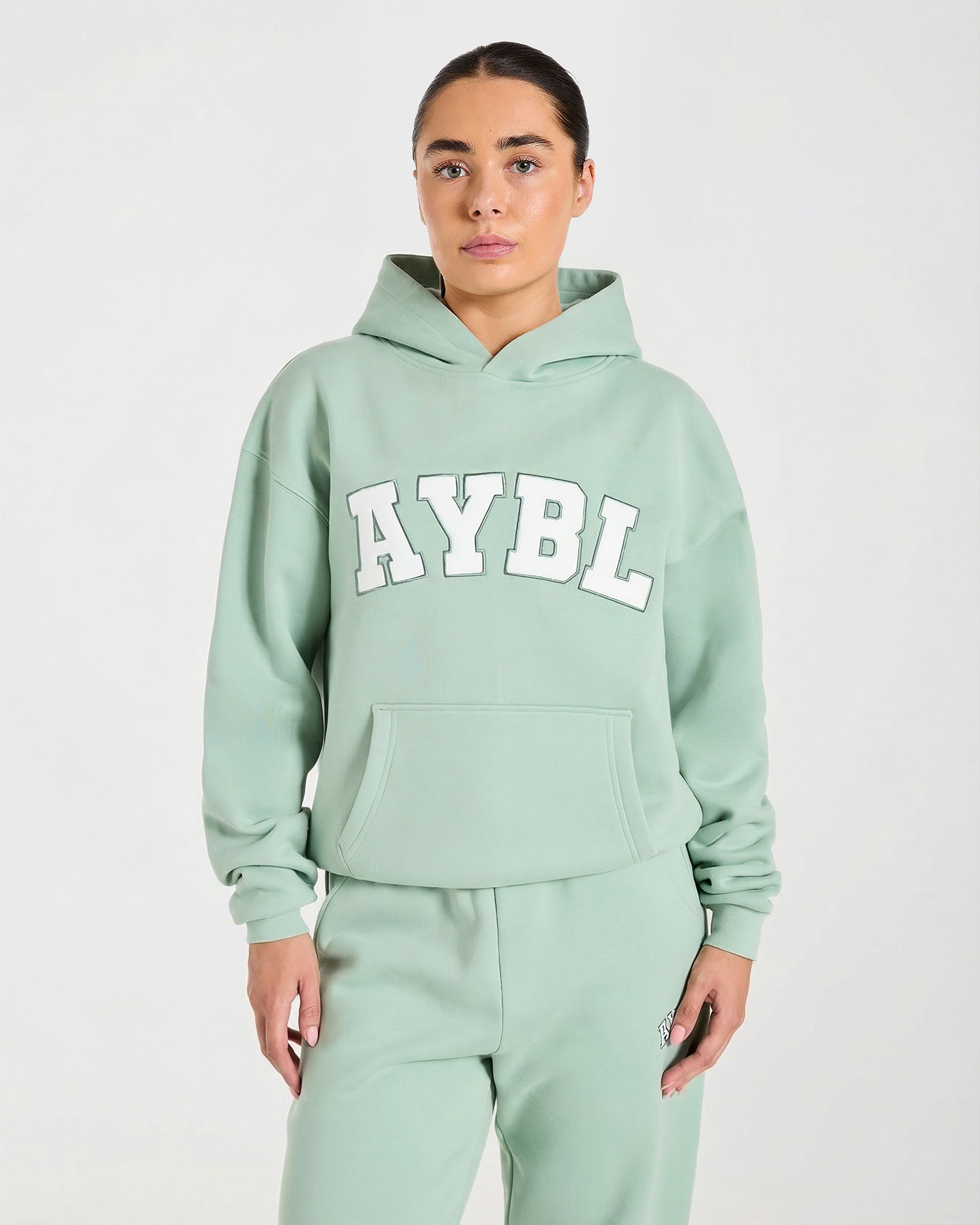 Varsity 2.0 Oversized Hoodie - Sage Groen