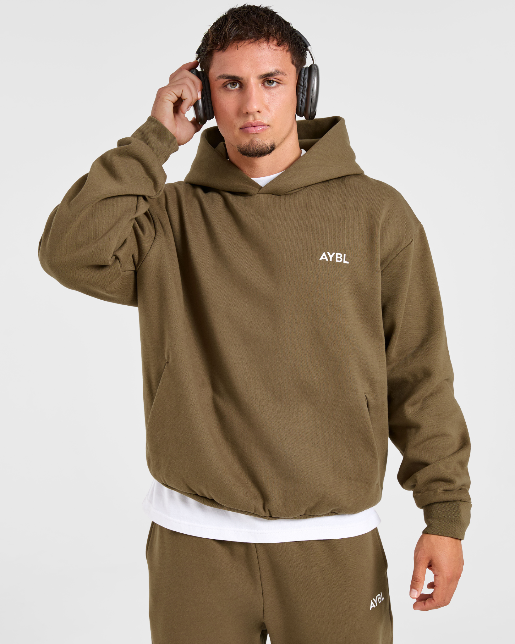 Essential Oversized Hoodie - Olive Groen