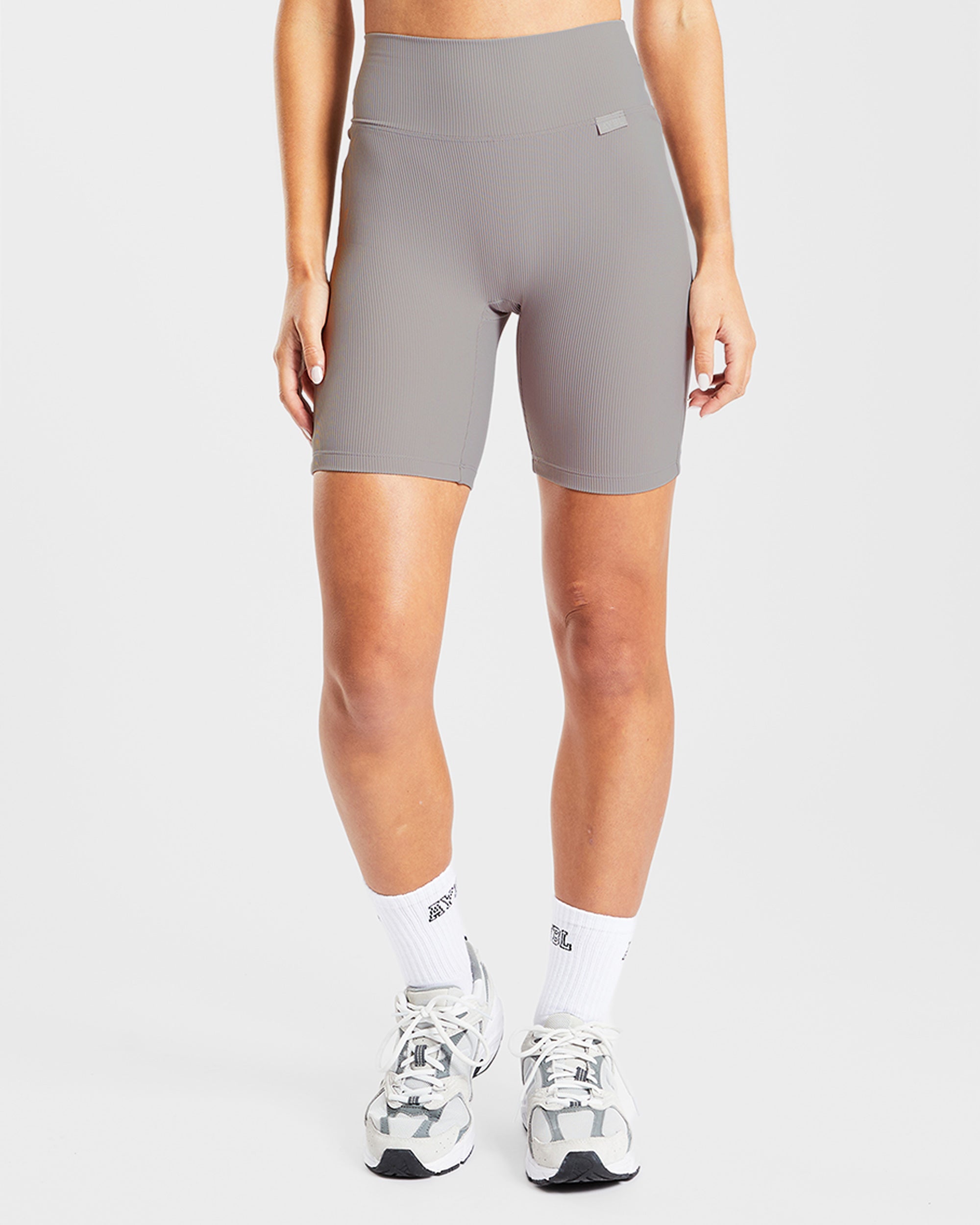 Sculpt Ribbed Cycling Shorts - Fog Grijs