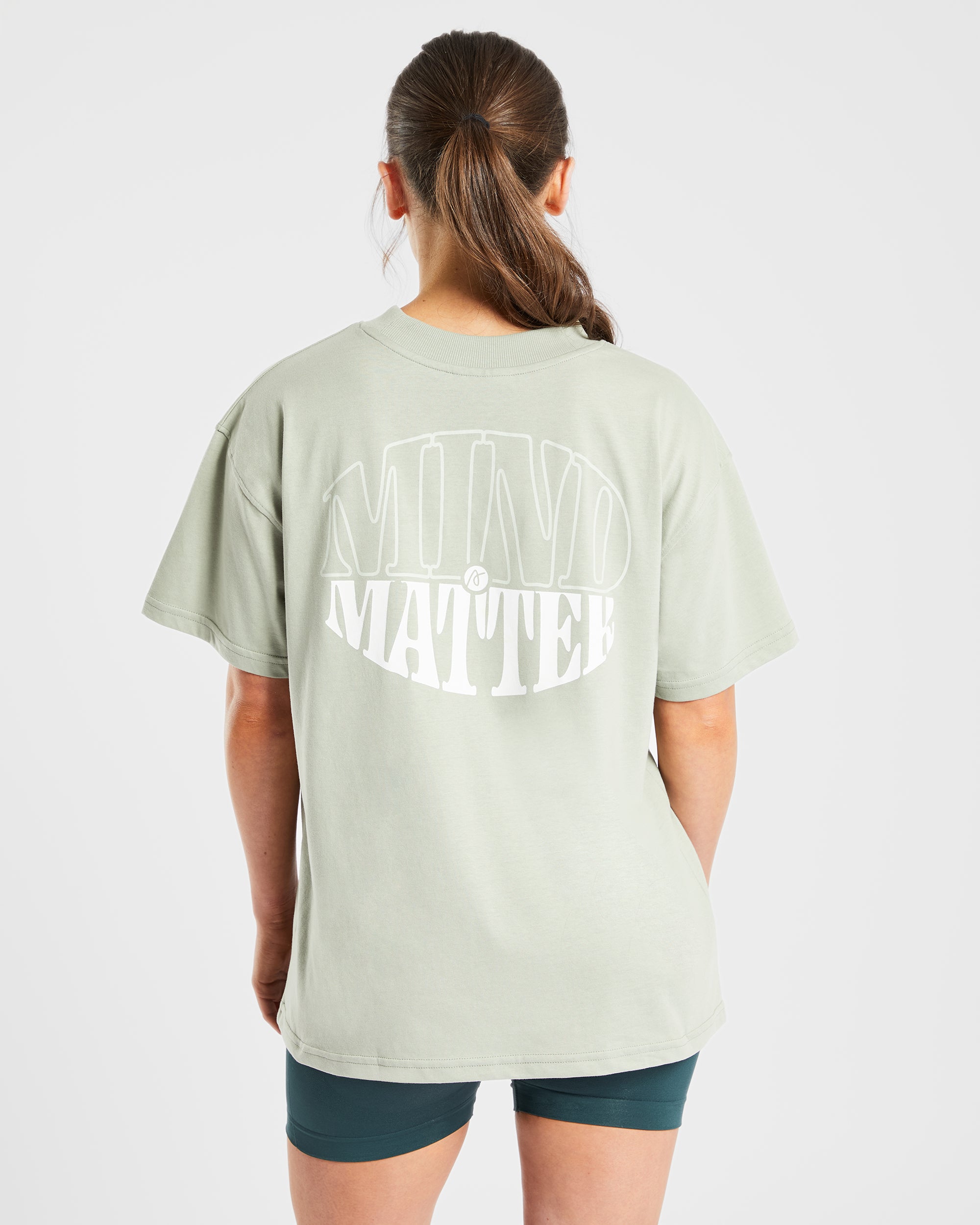 Mind Over Matter Oversized T Shirt - Groen