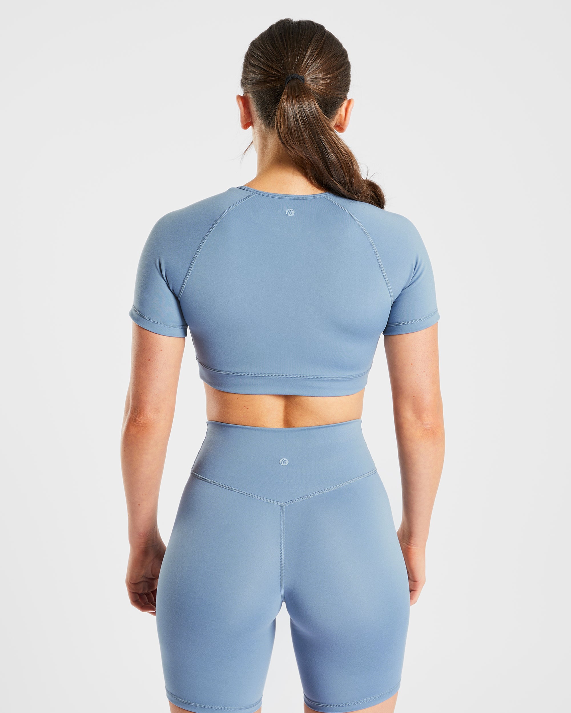 Staple Crop Top - Slate Blauw