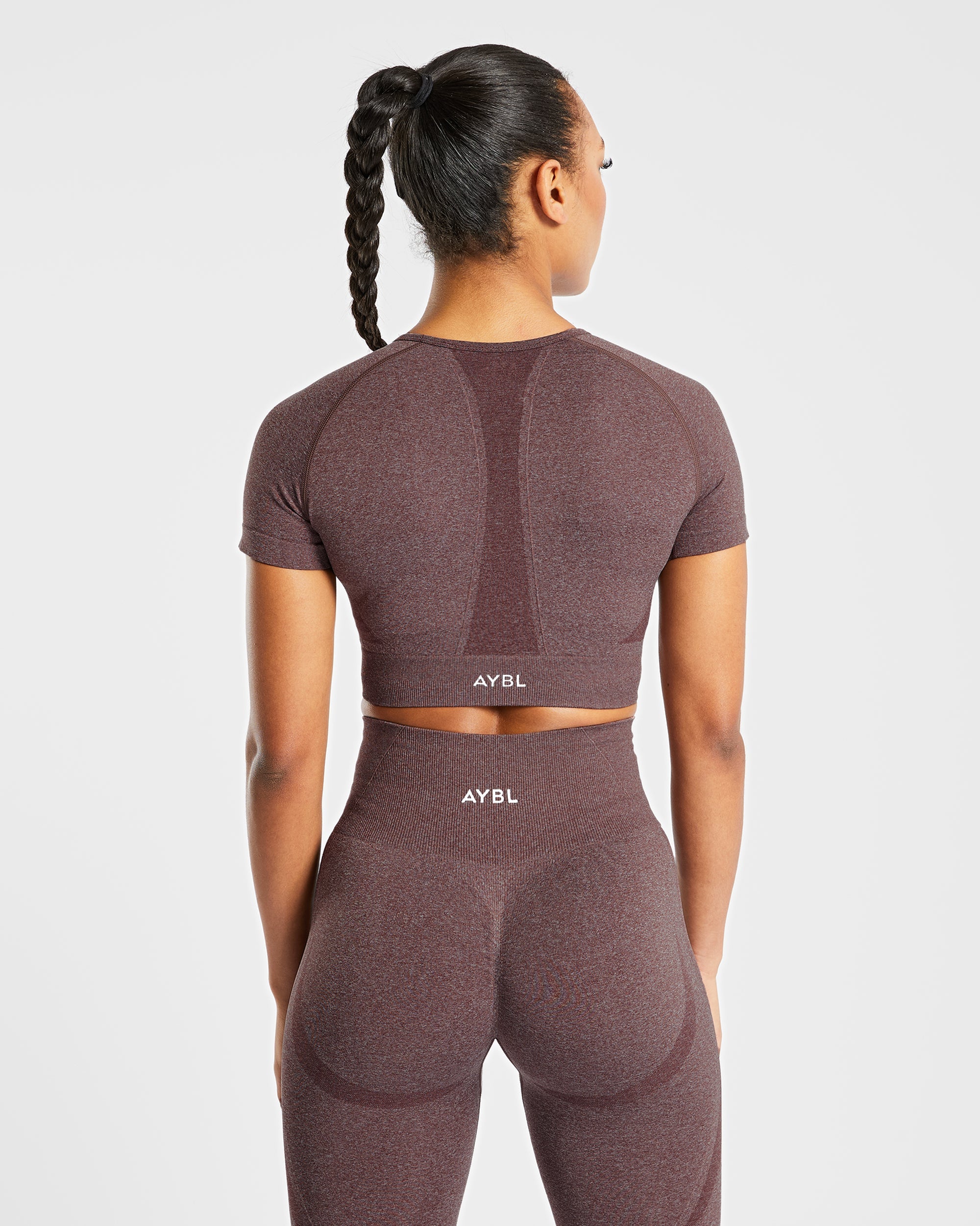Empower Seamless Crop Top - Bruin Marl