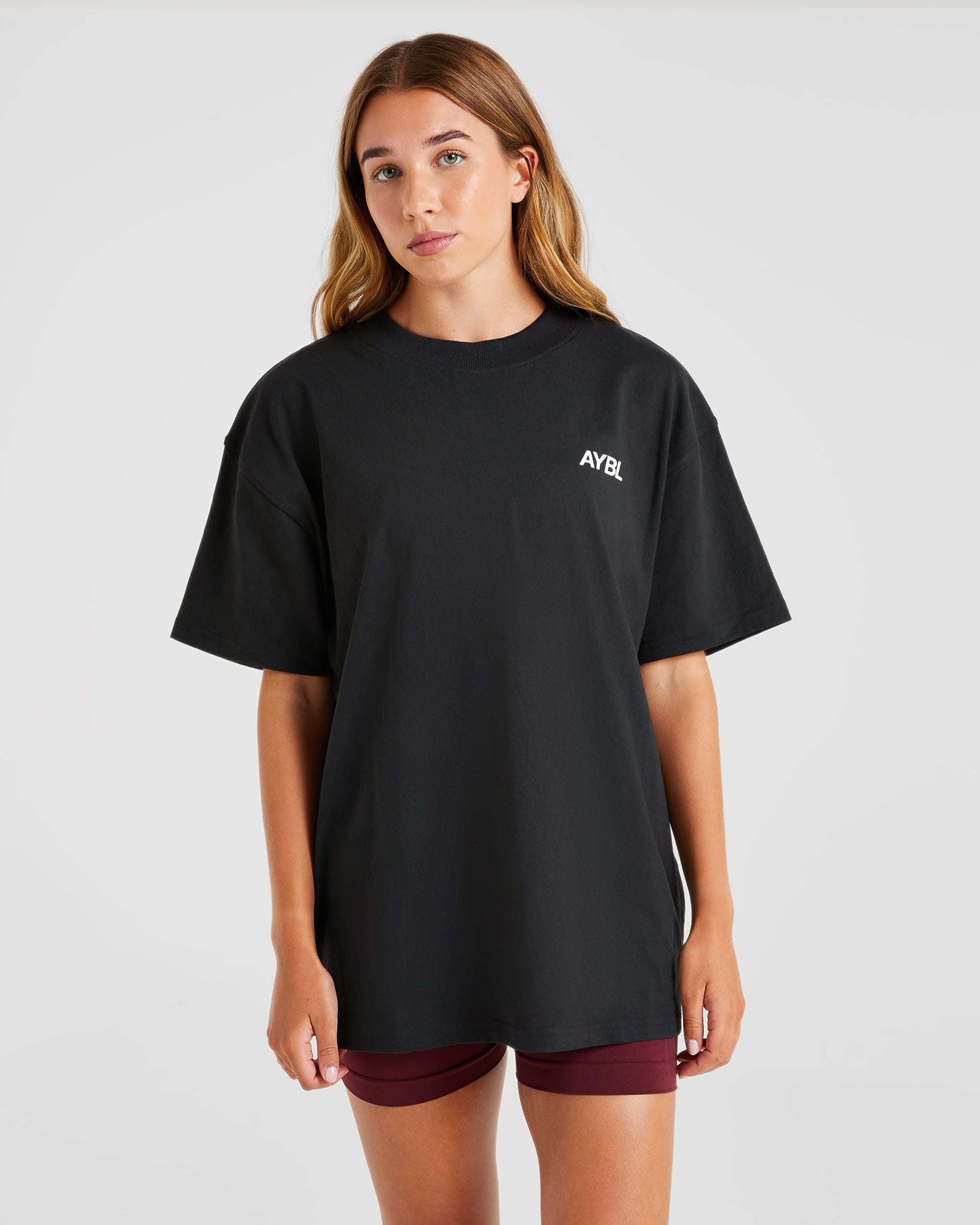 AYBL Sports Club Oversized T Shirt - Zwart