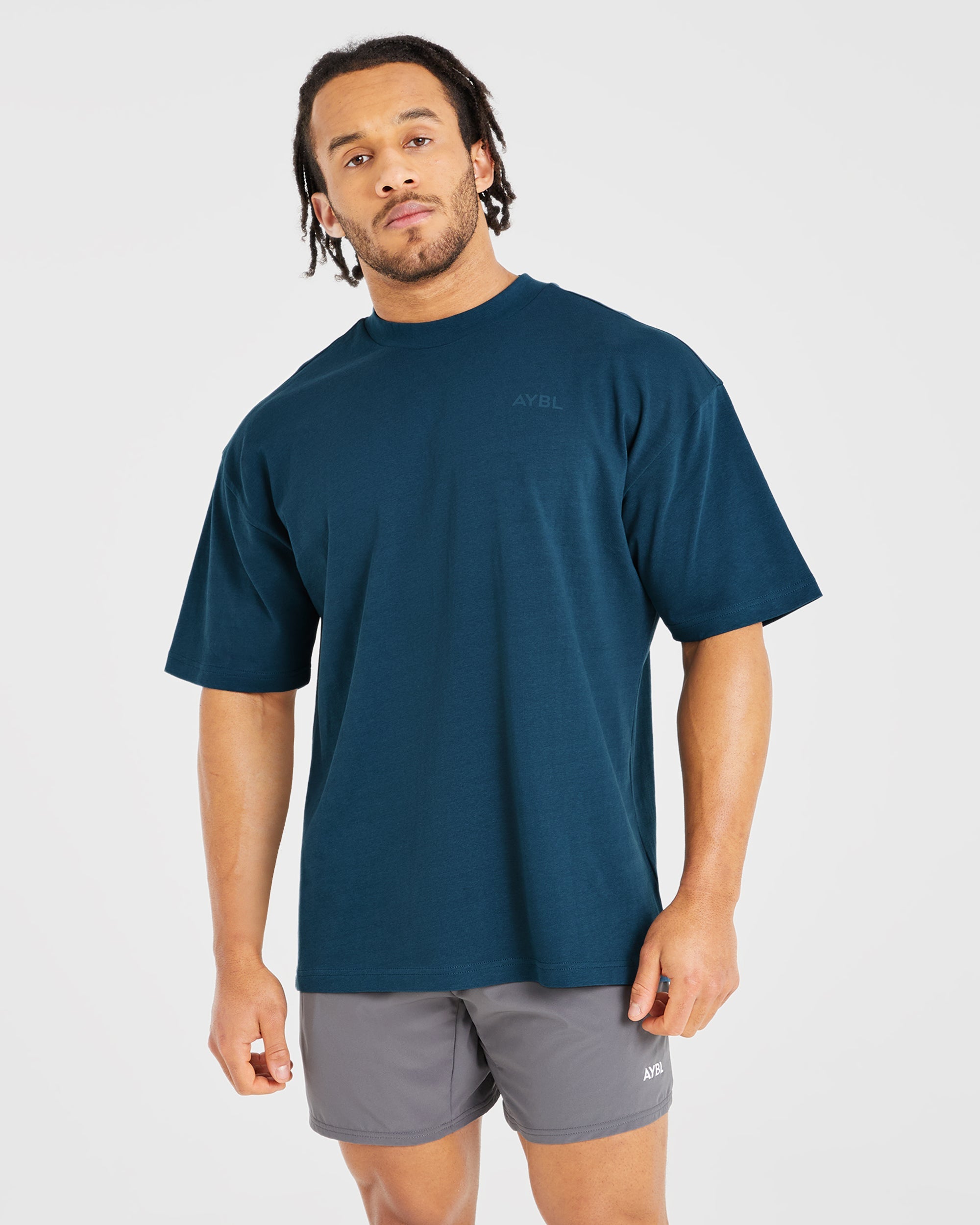 Essential Oversized T Shirt - Marine Blauw