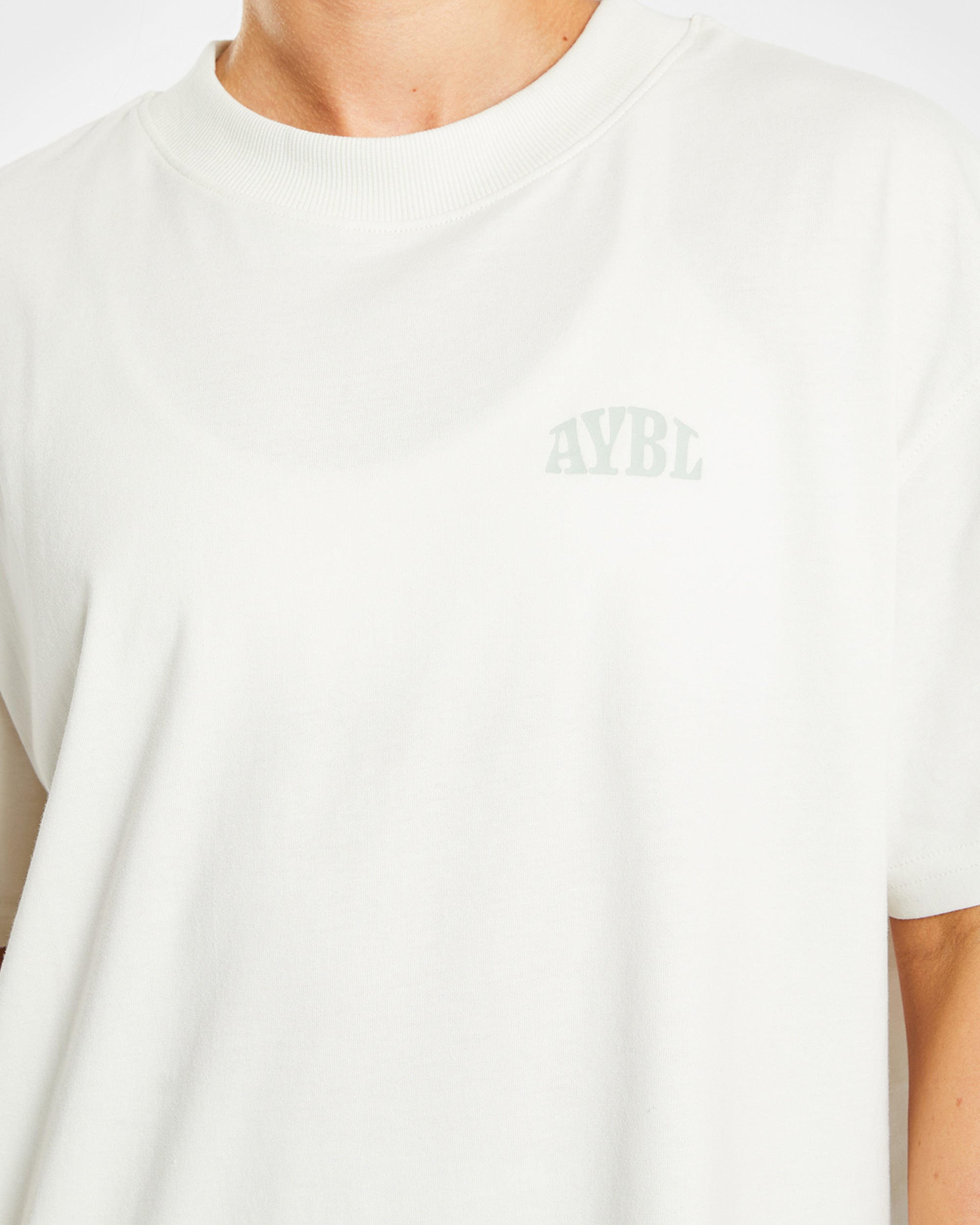 Mind Over Matter Oversized T Shirt - Beige/Groen