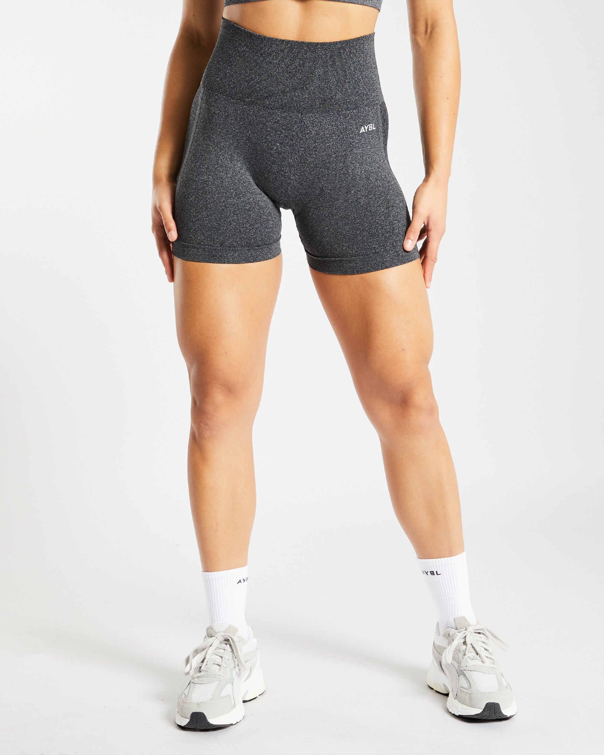 Empower Seamless Shorts - Zwart Marl