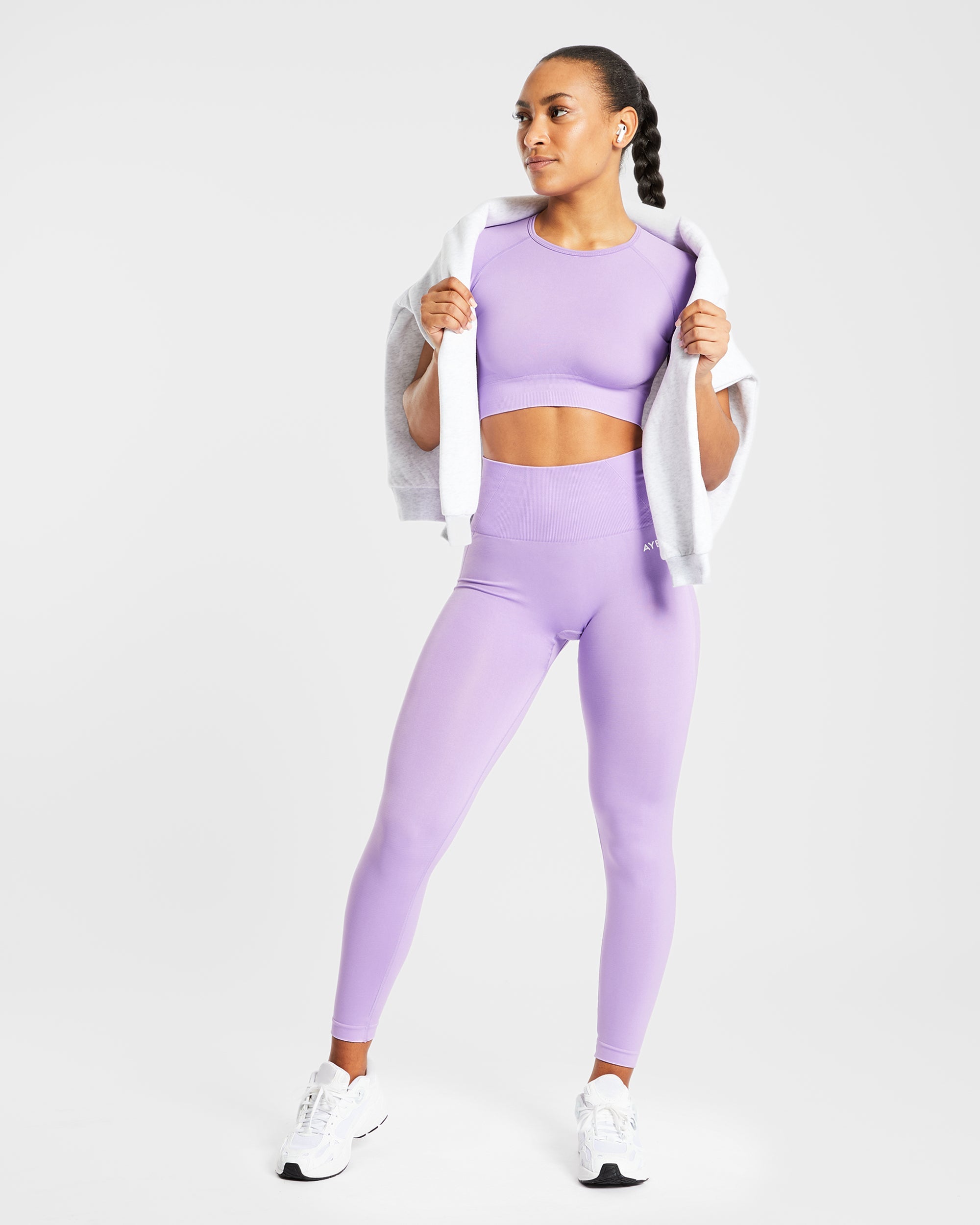 Empower Seamless Crop Top - Paars