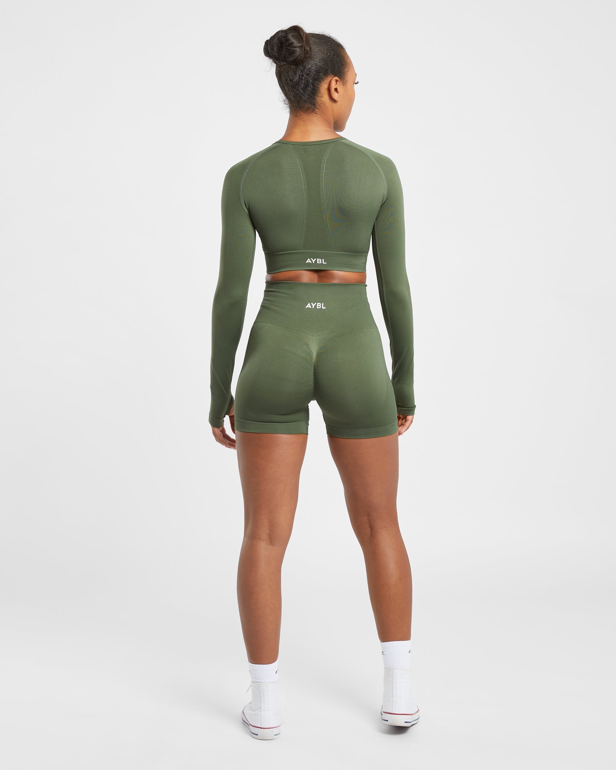 Empower Seamless Shorts - Khaki Groen