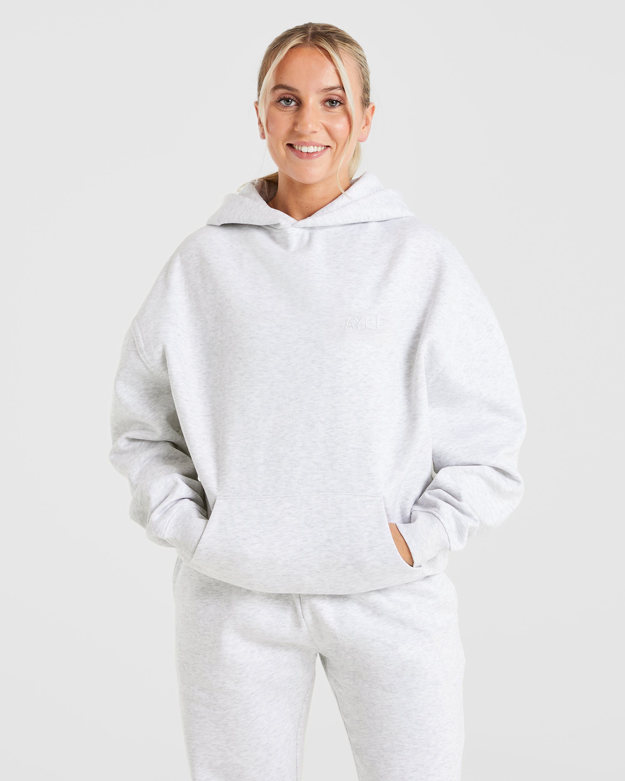 Premium Oversized Hoodie - Heather Grijs