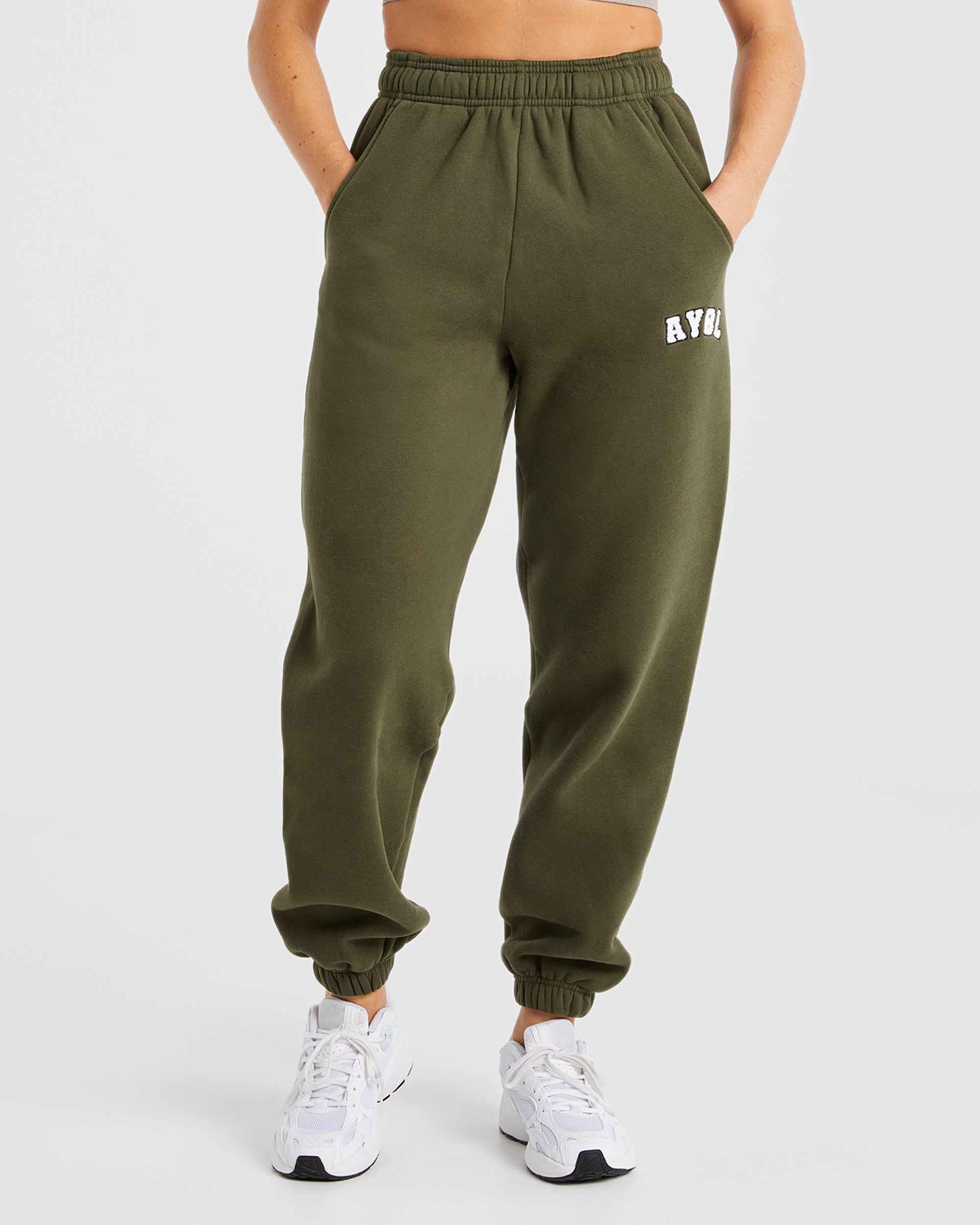 Khaki joggers shop