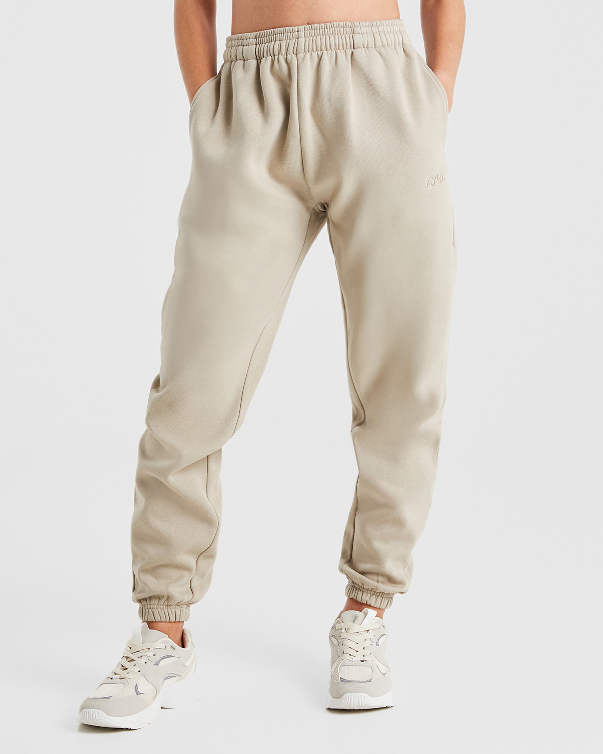 Premium Oversized Joggers Light Taupe
