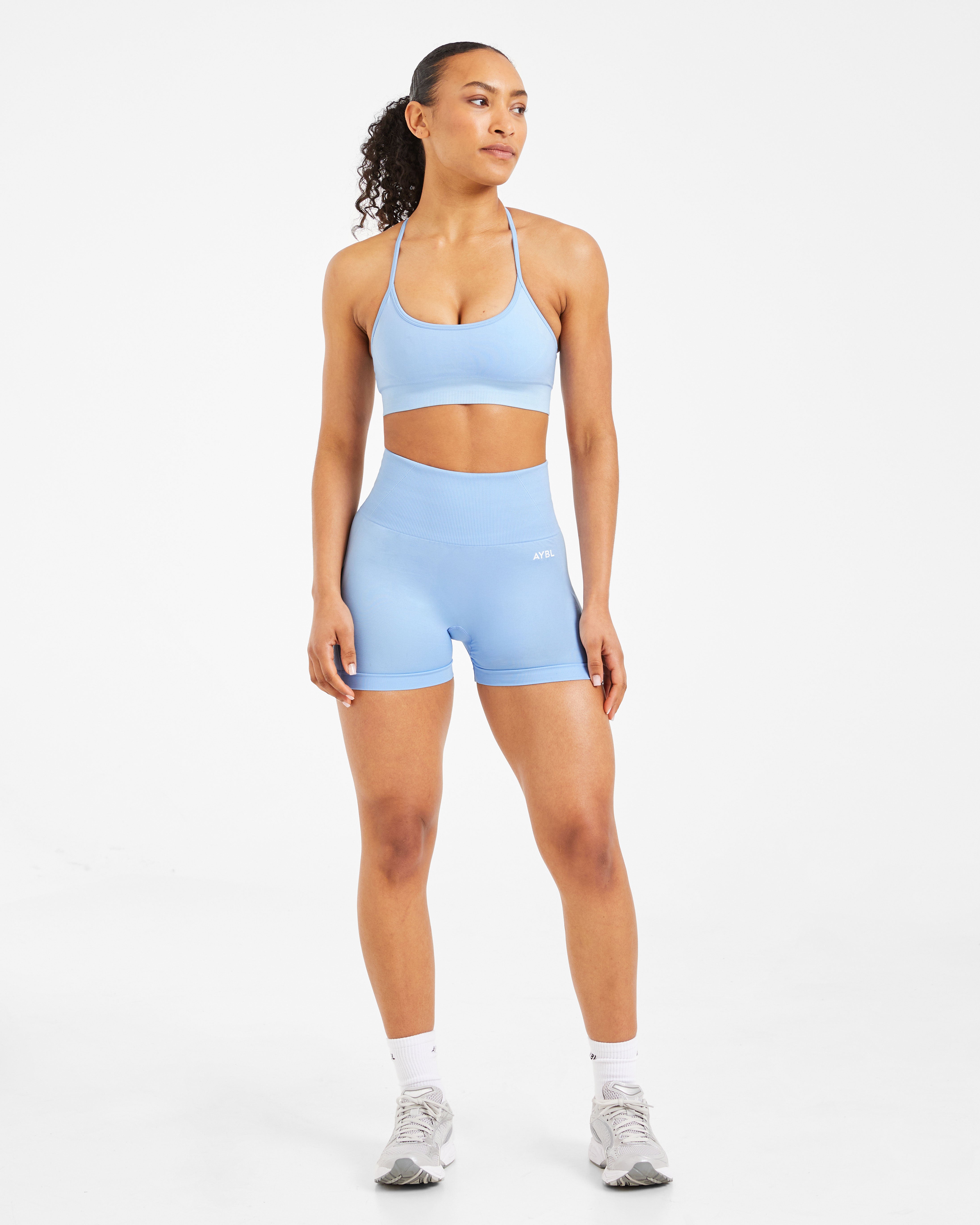 Empower Seamless Shorts - Sky Blauw