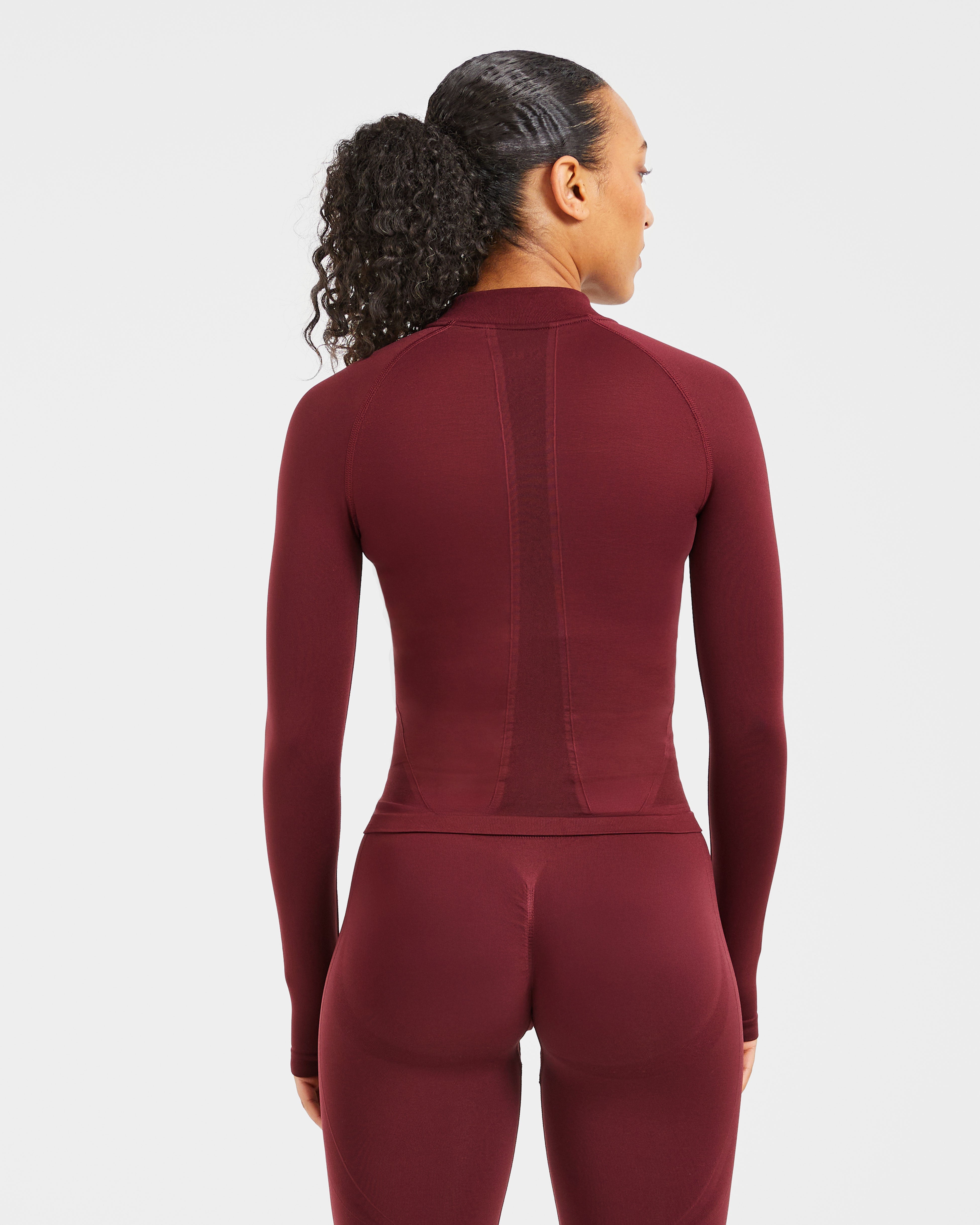 Empower Seamless Full Zip Jacket - Rood Wine