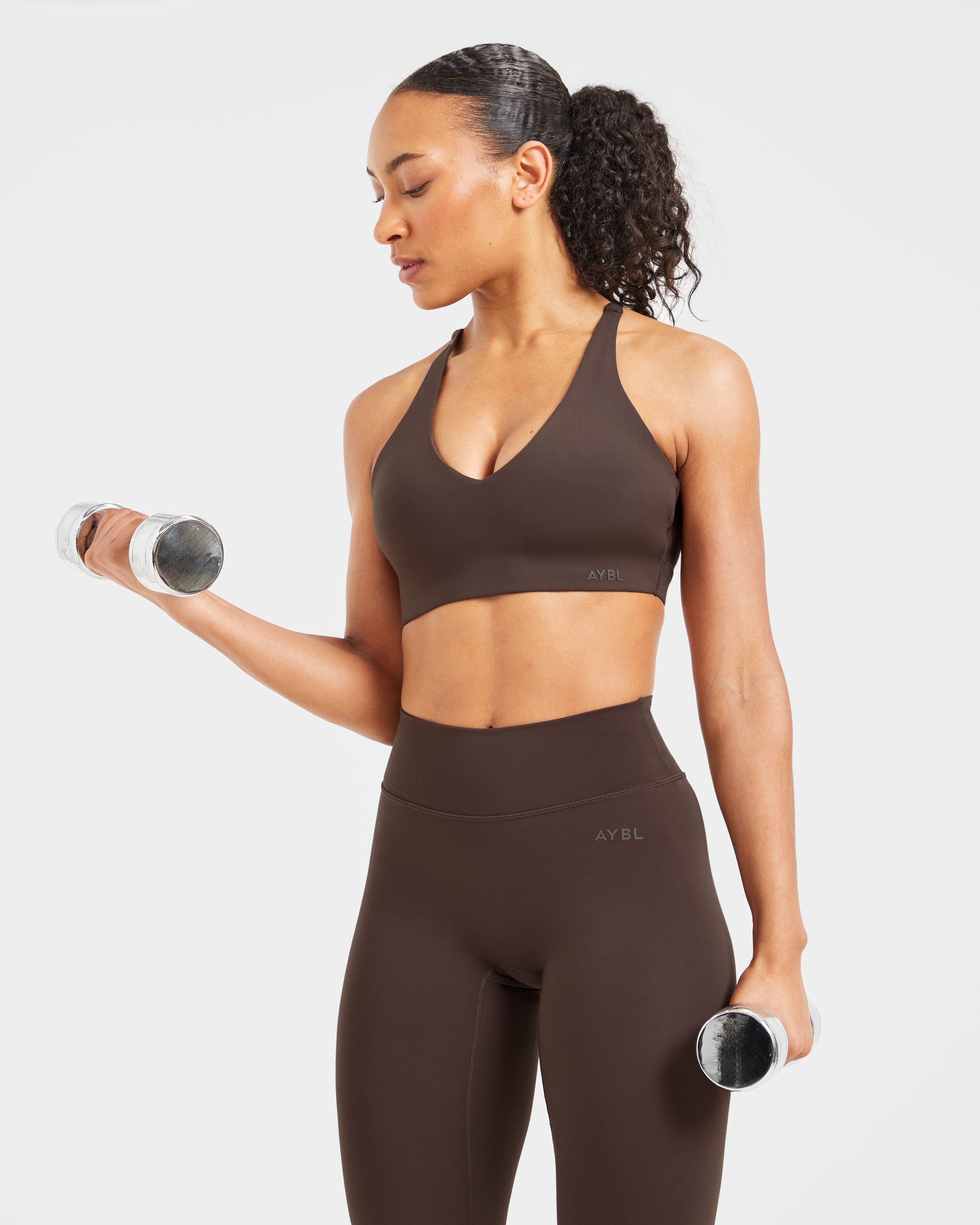 Staple Sports Bra - Coffee Bruin