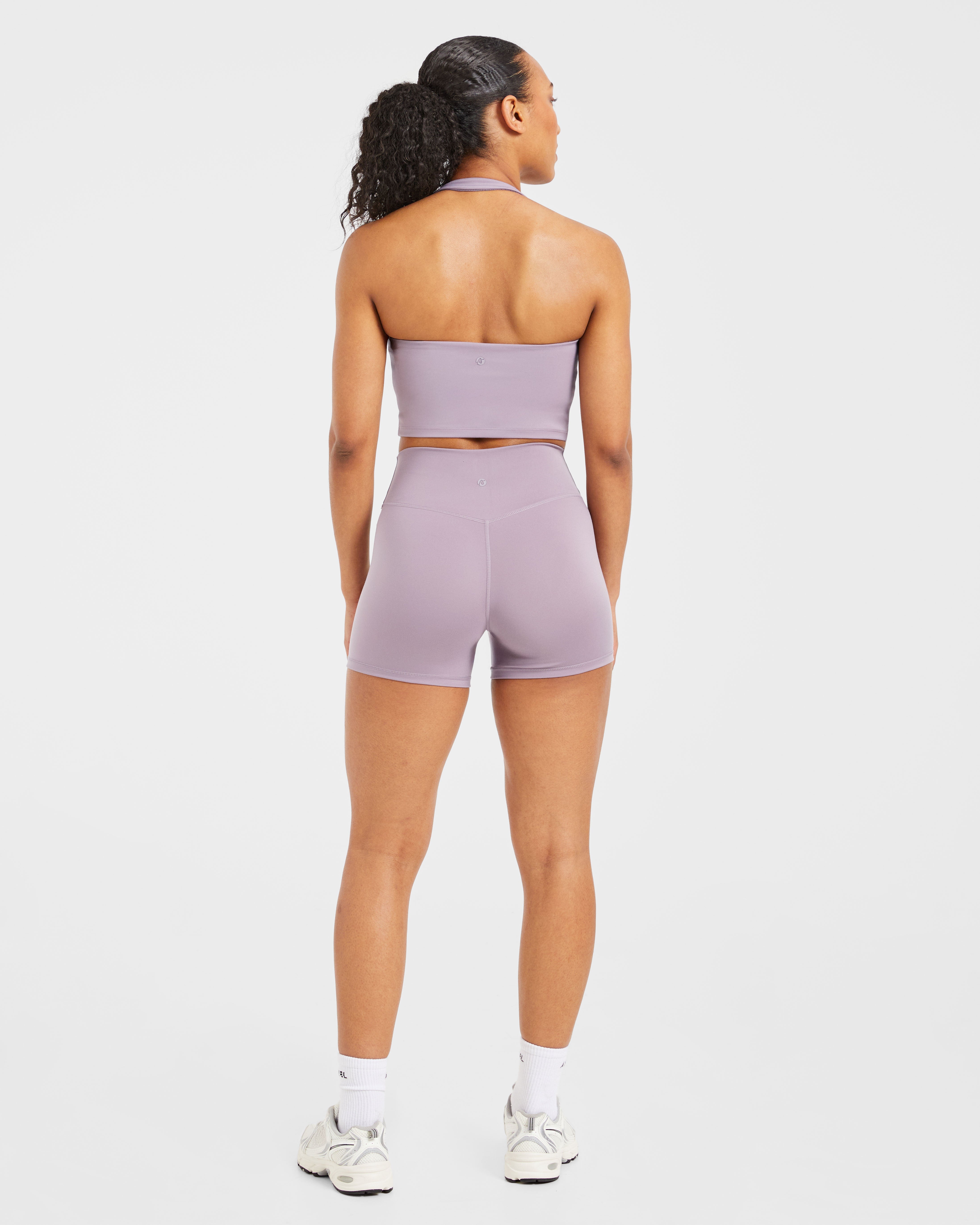 Staple Halterneck Crop Top - Mauve Paars