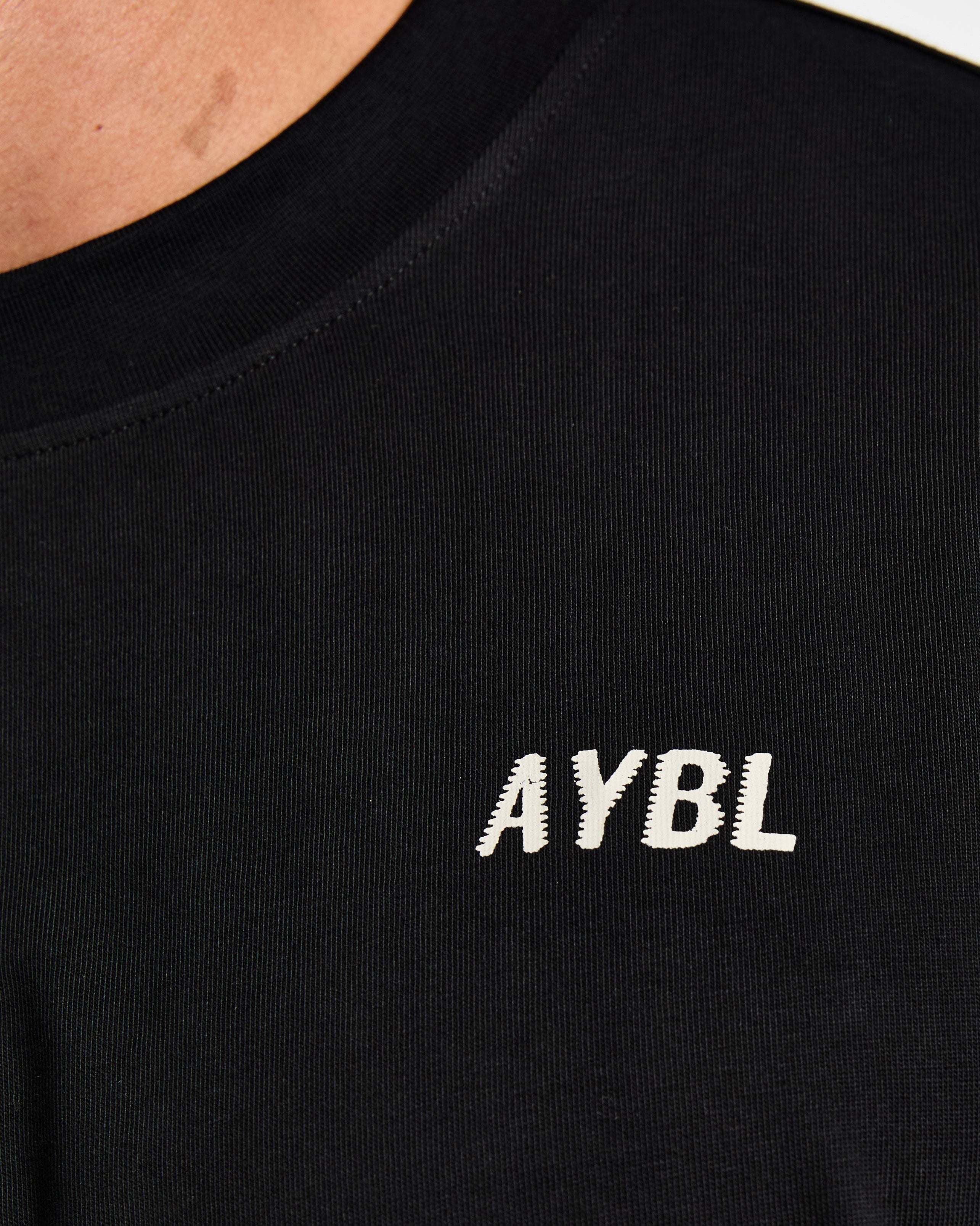 Lift Heavy Oversized T Shirt - Zwart/Off Wit