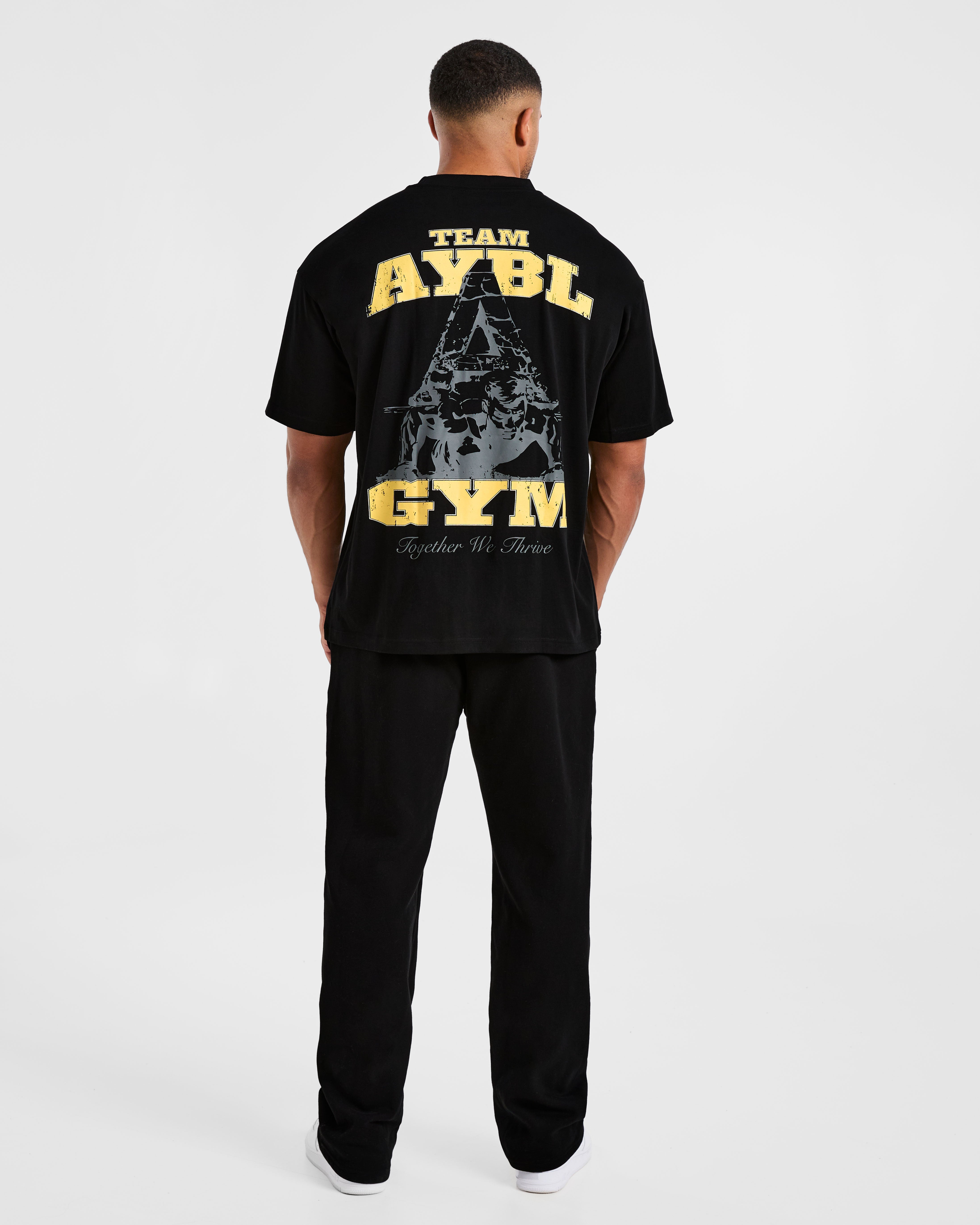 Team AYBL Oversized T Shirt - Zwart/Geel