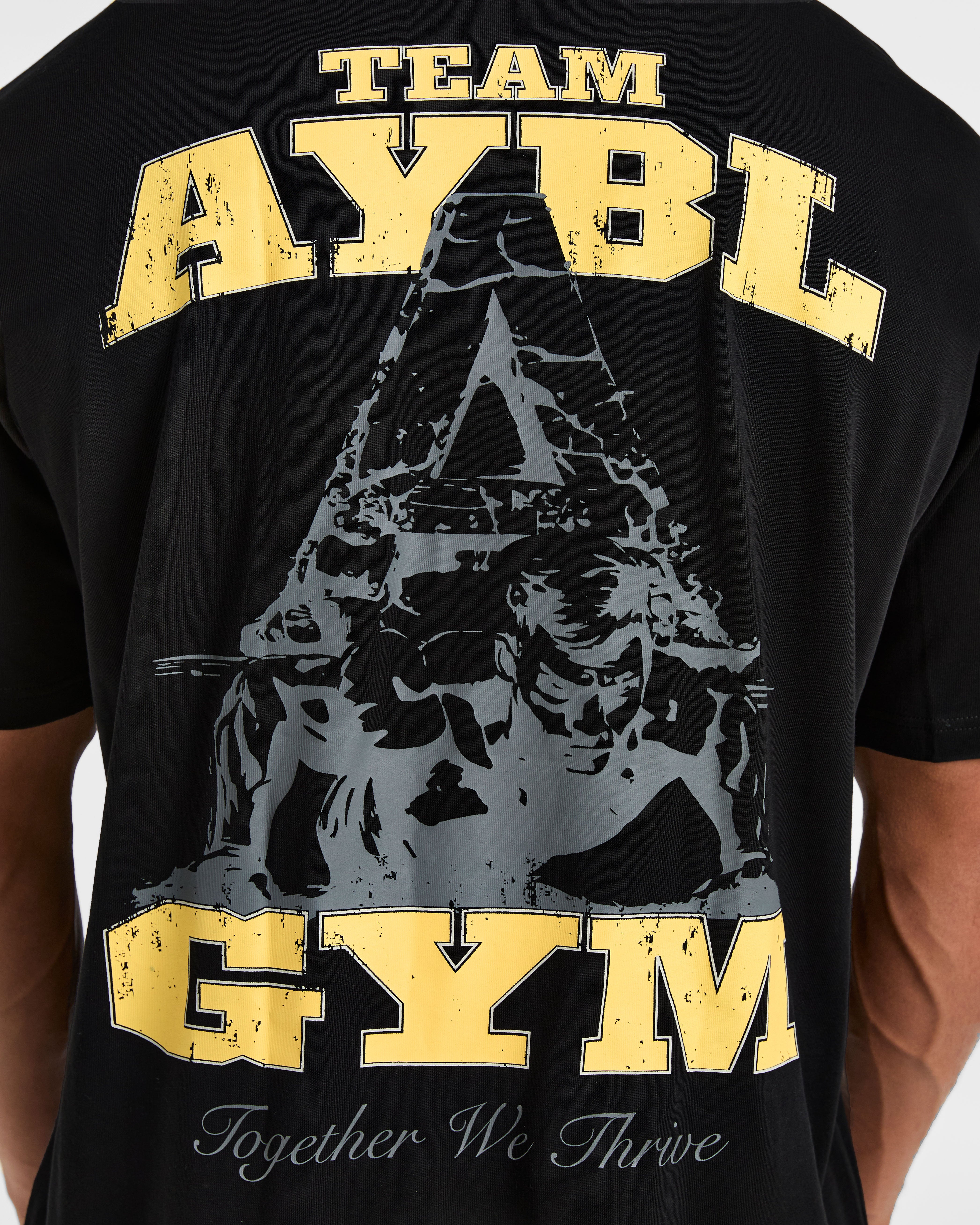 Team AYBL Oversized T Shirt - Zwart/Geel
