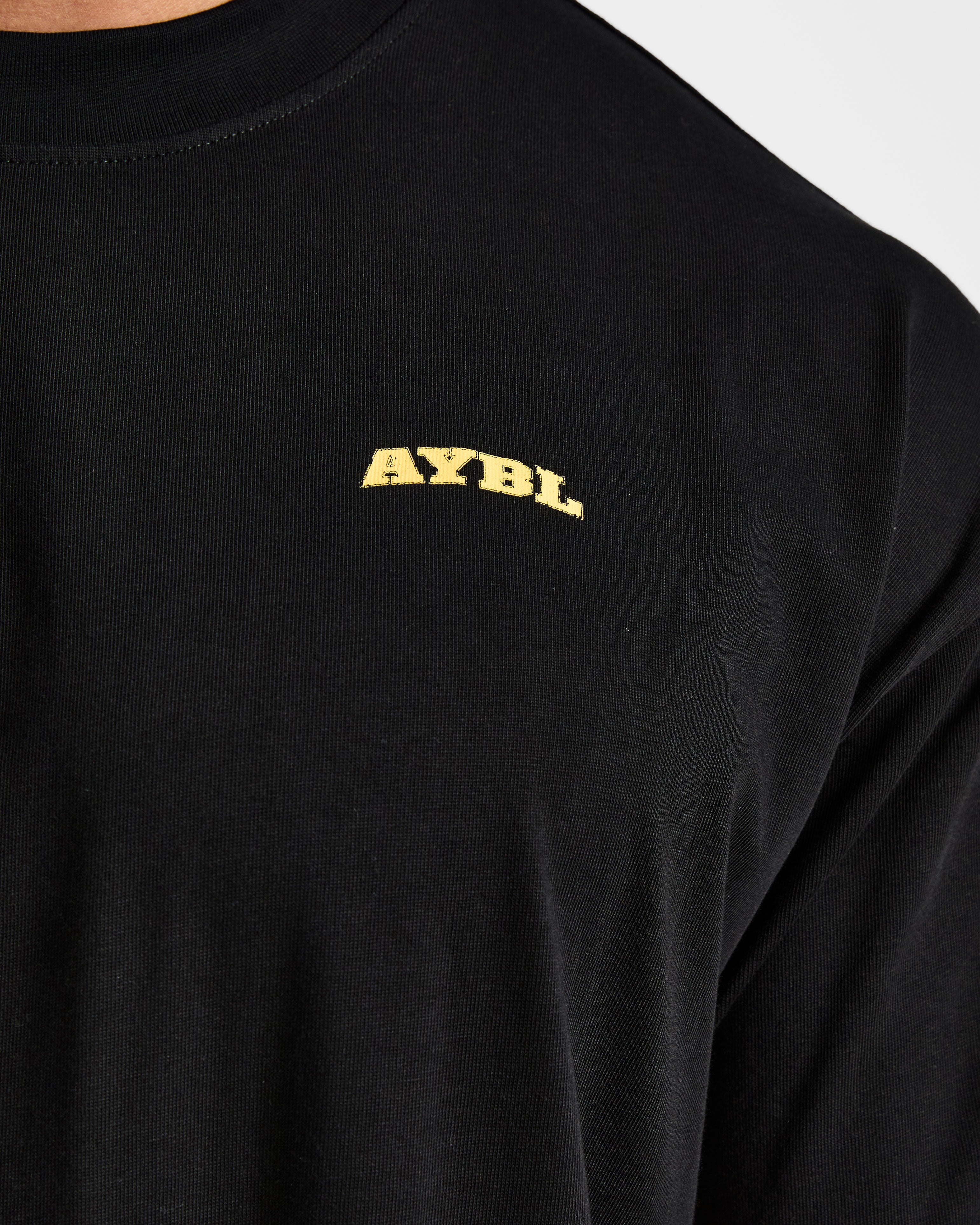 Team AYBL Oversized T Shirt - Zwart/Geel